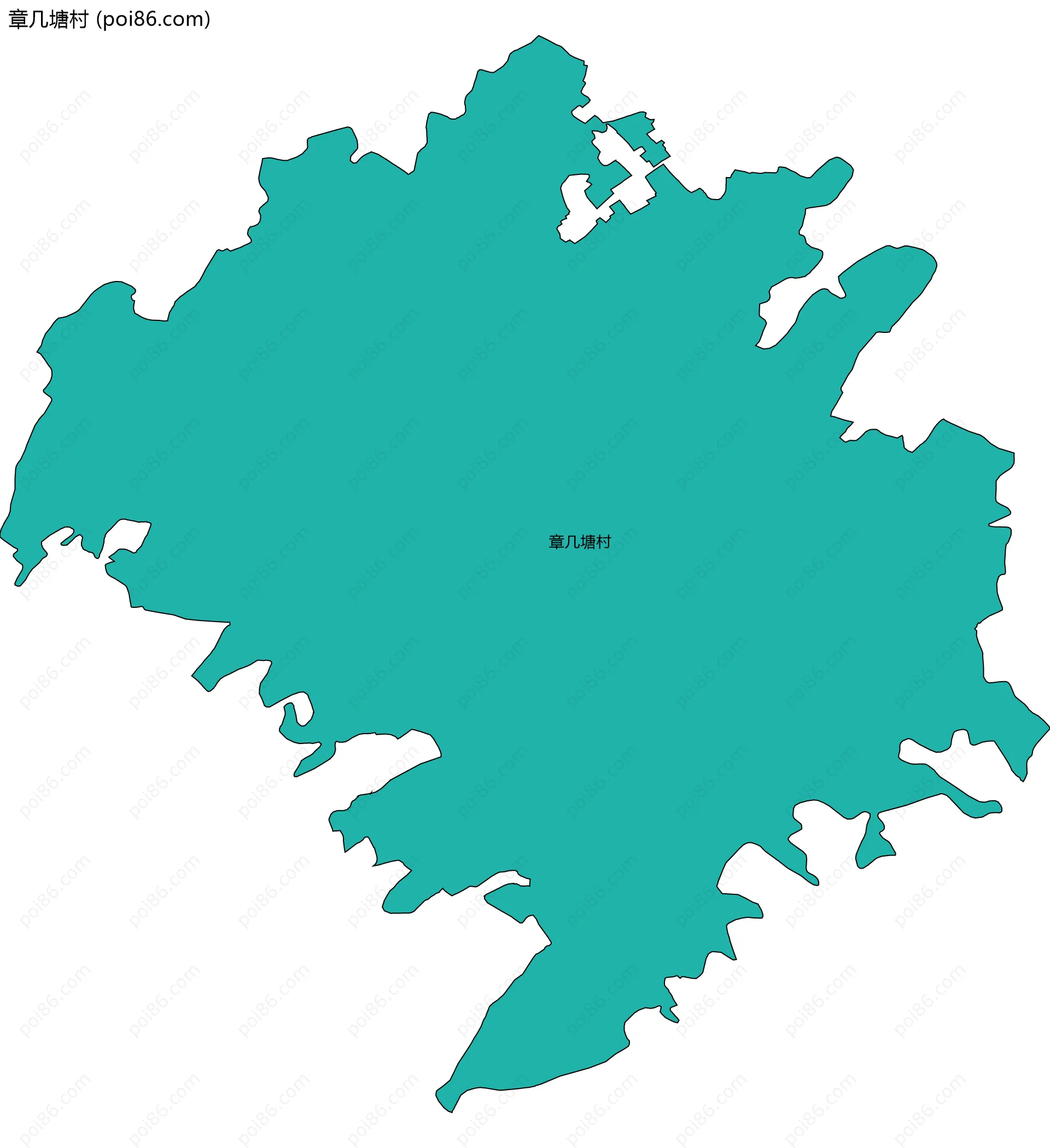 章几塘村边界地图