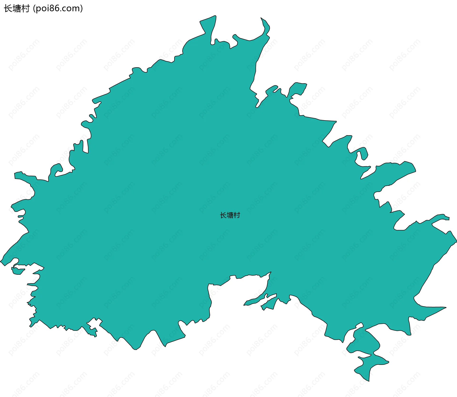 长塘村边界地图