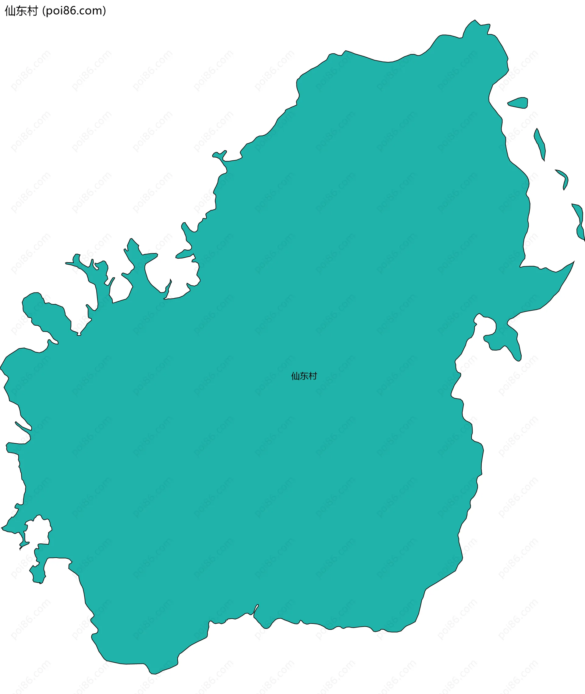 仙东村边界地图