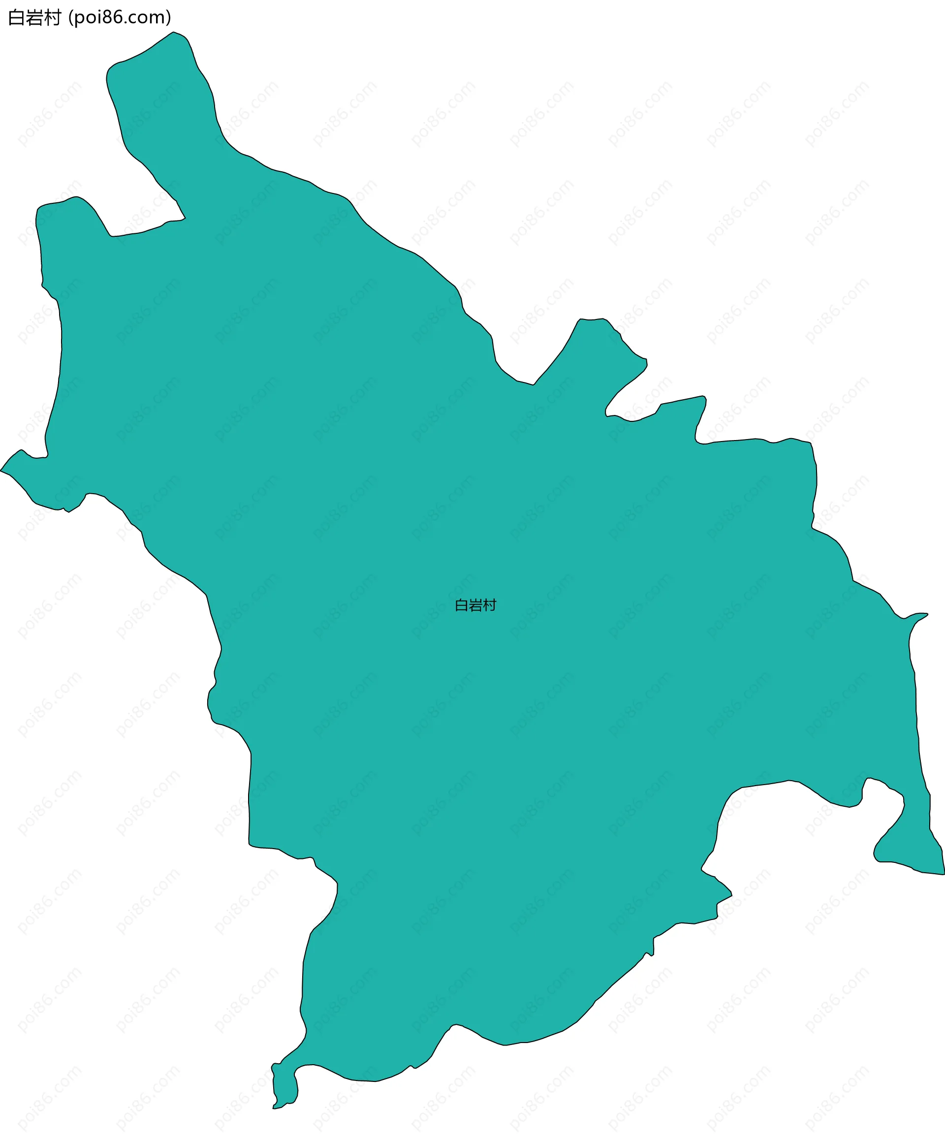 白岩村边界地图