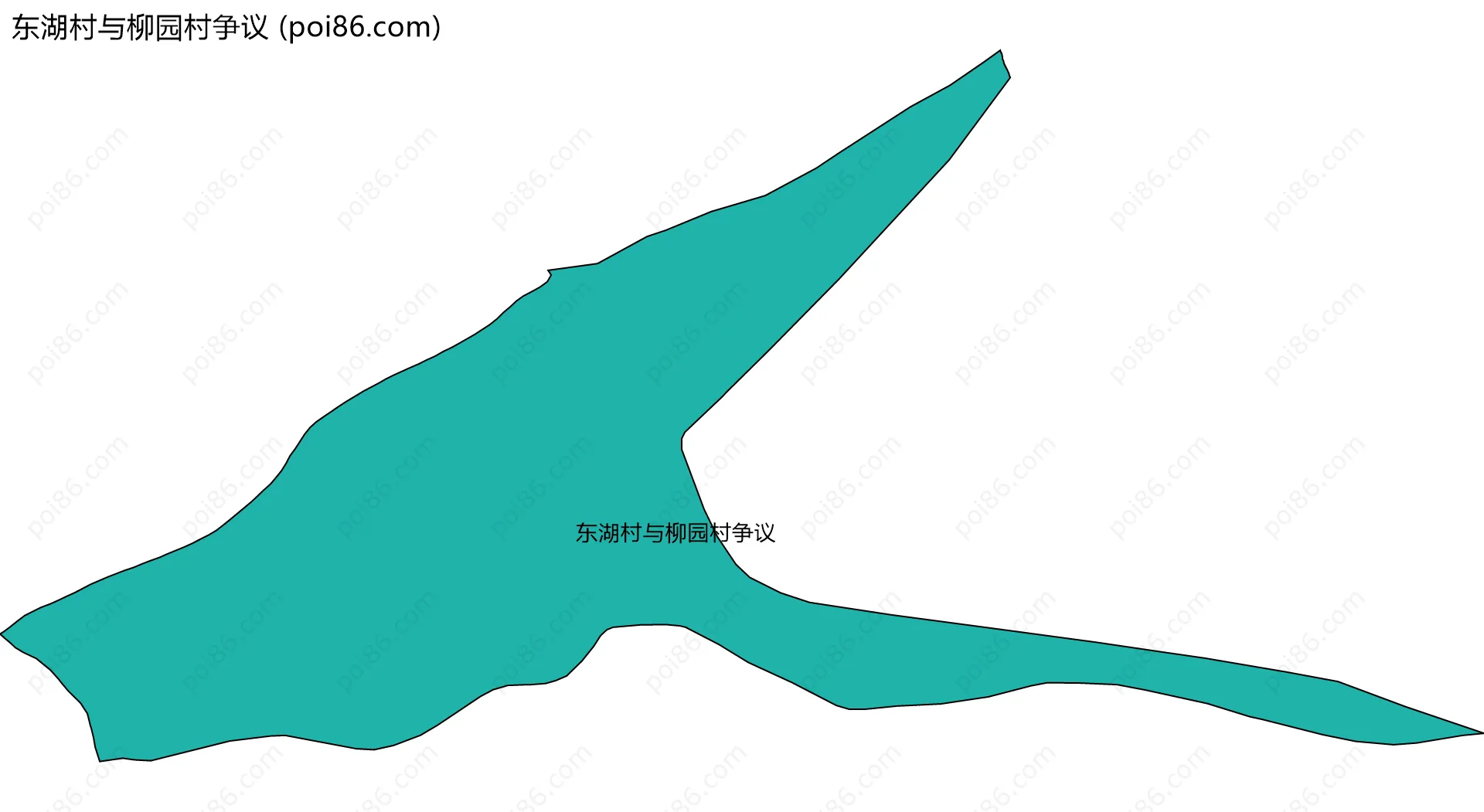 东湖村与柳园村争议边界地图