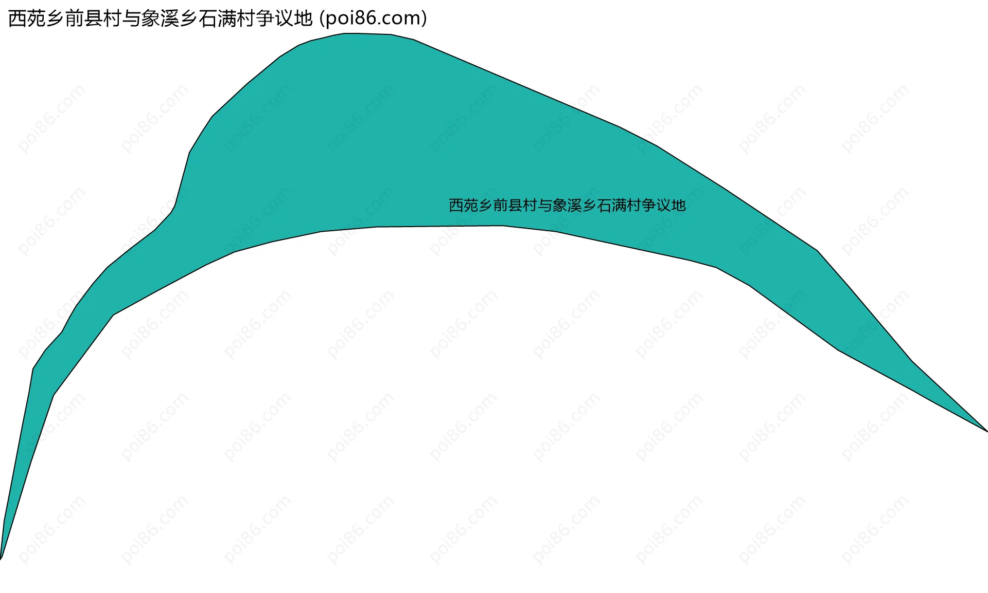 西苑乡前县村与象溪乡石满村争议地边界地图