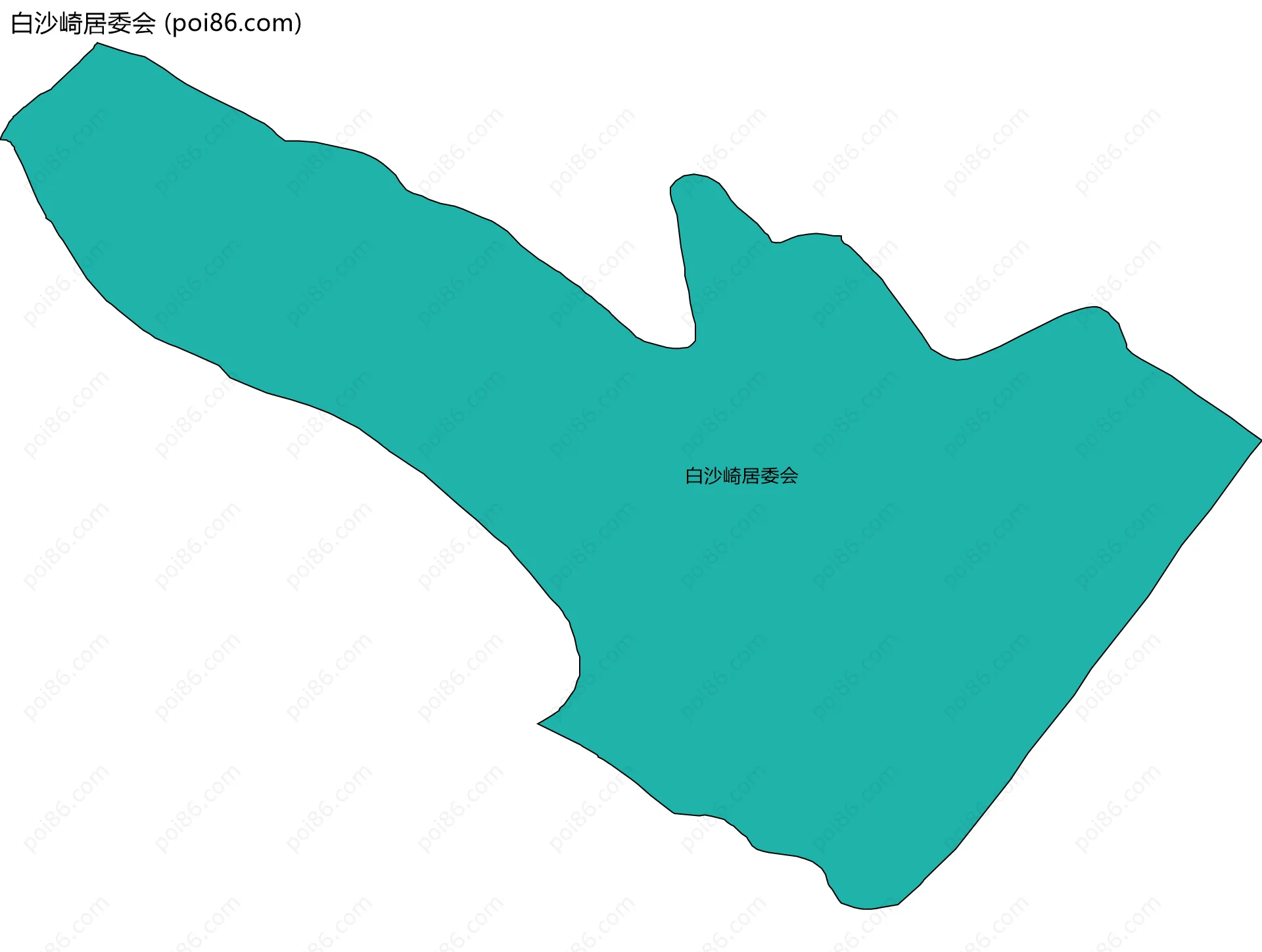白沙崎居委会边界地图