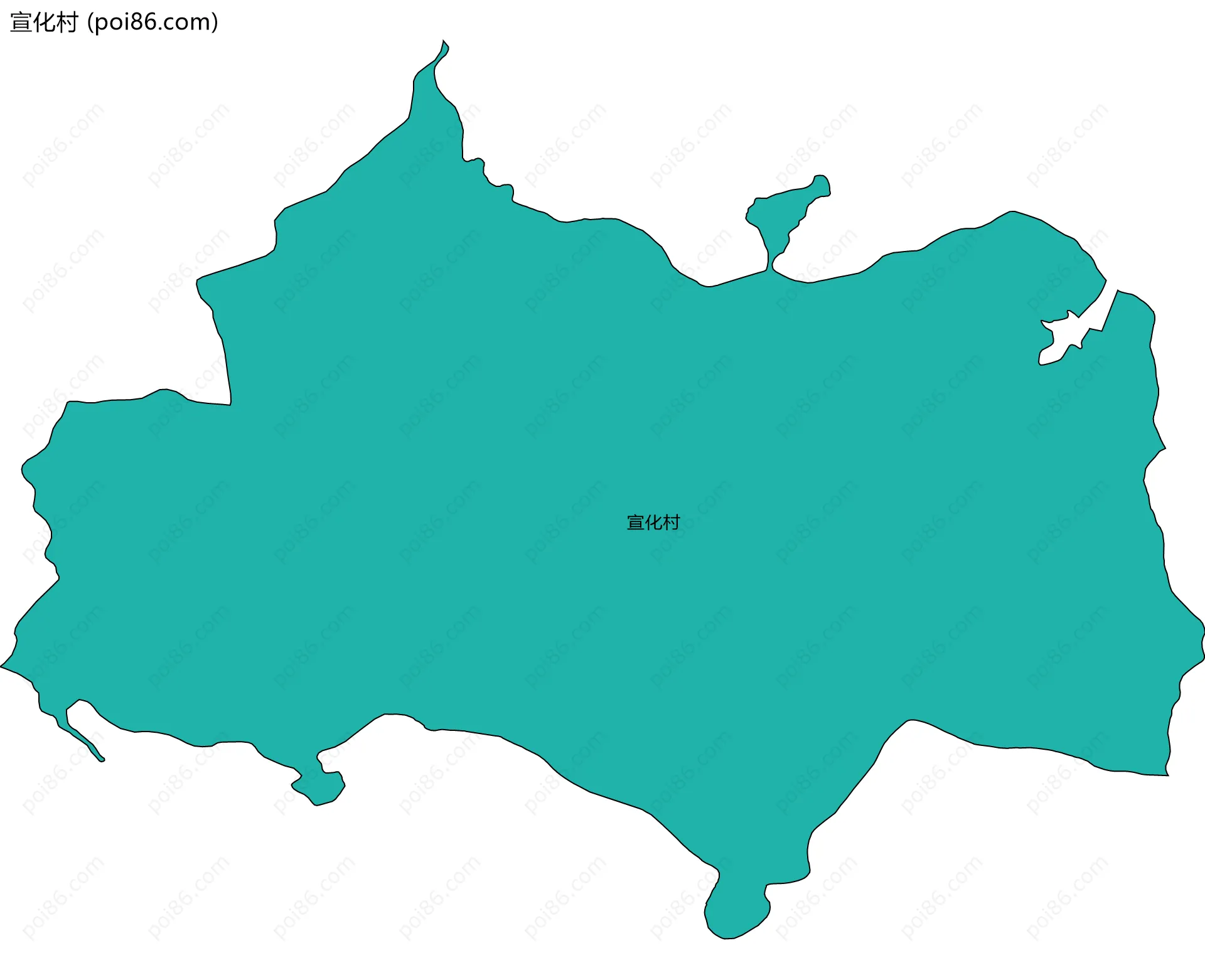 宣化村边界地图