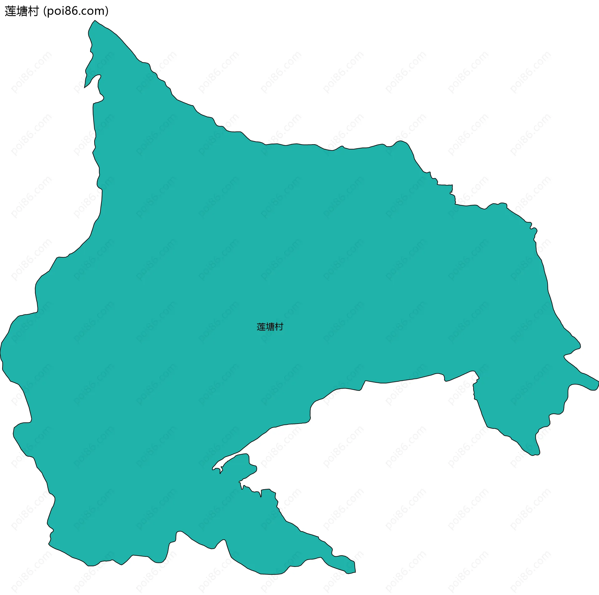 莲塘村边界地图