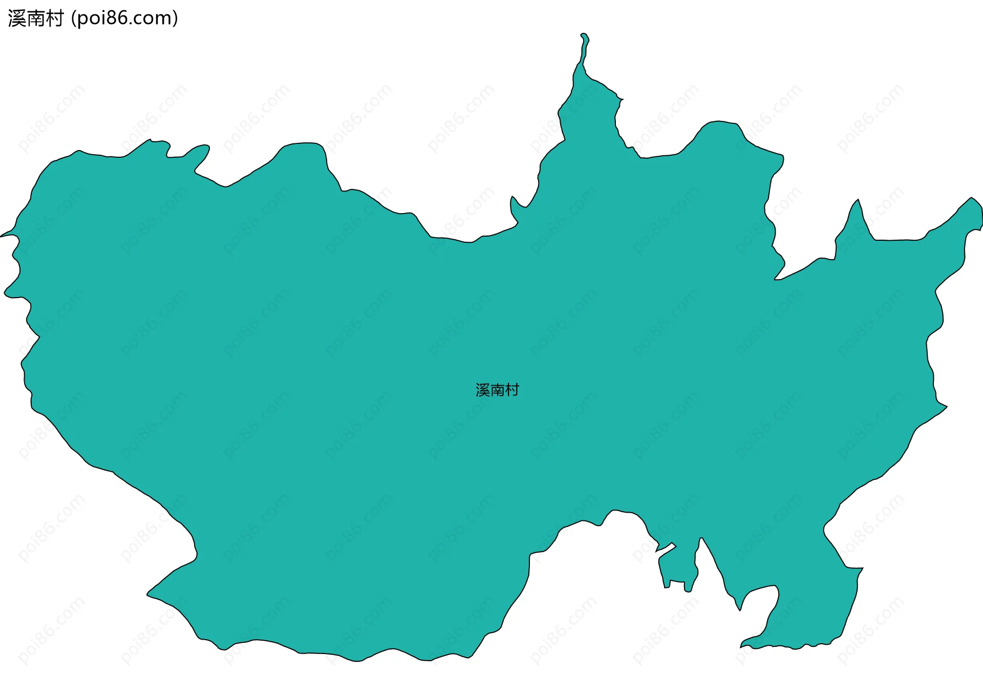 溪南村边界地图