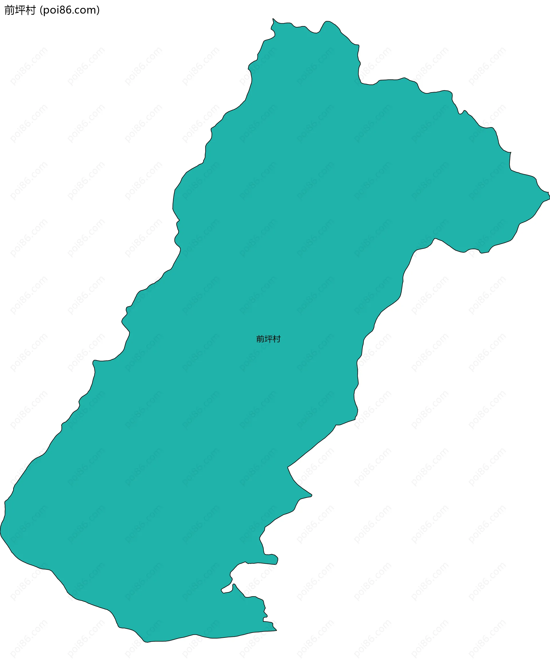 前坪村边界地图