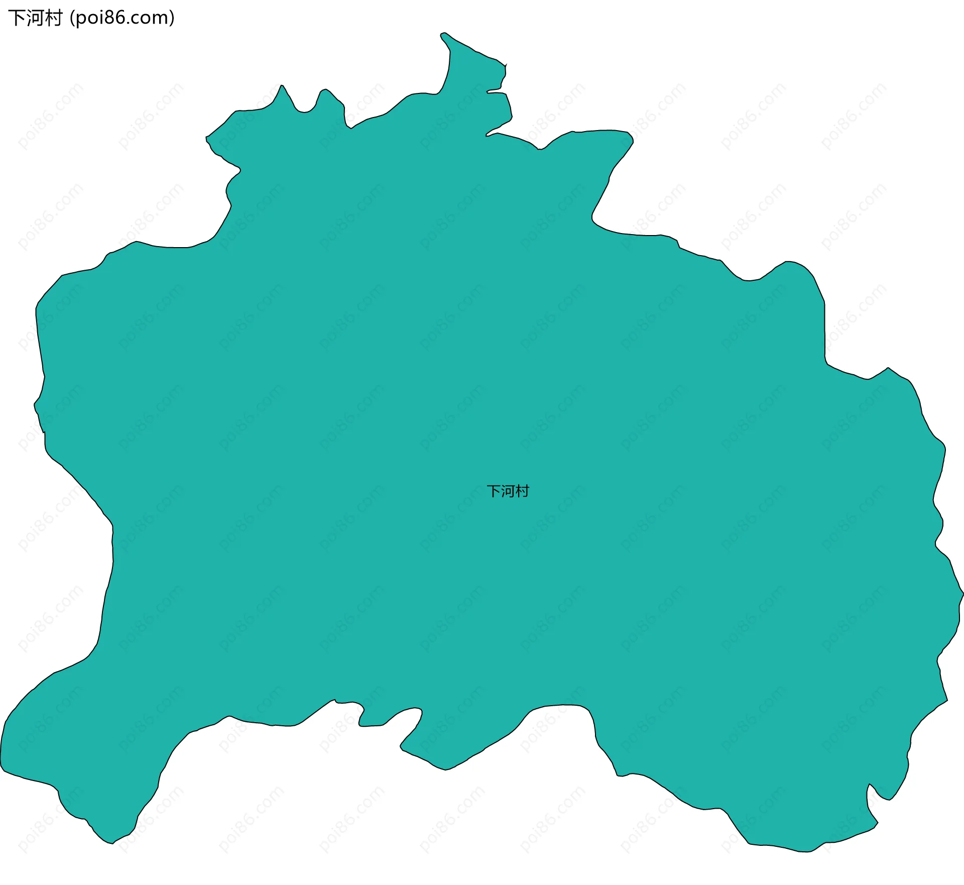 下河村边界地图