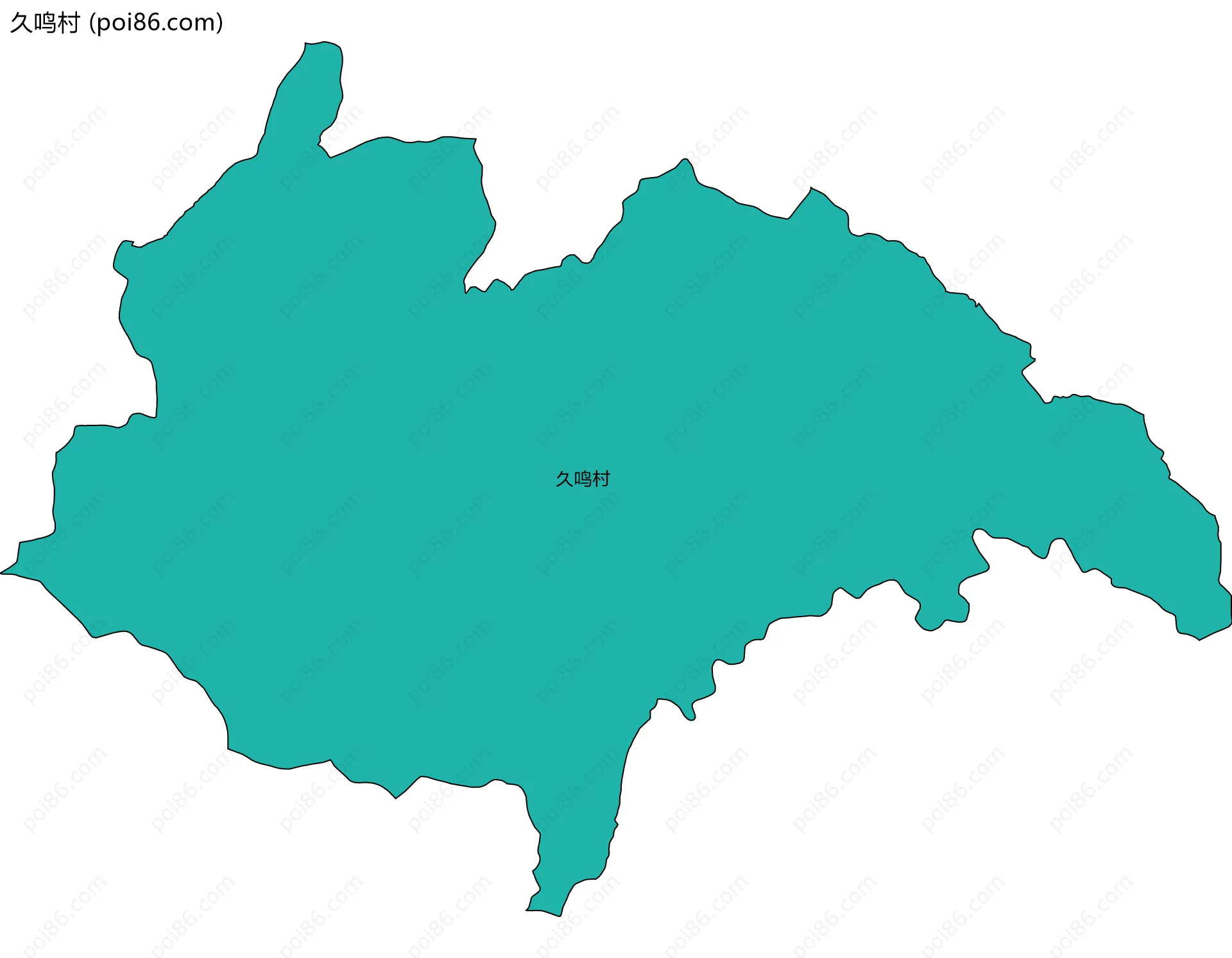 久鸣村边界地图