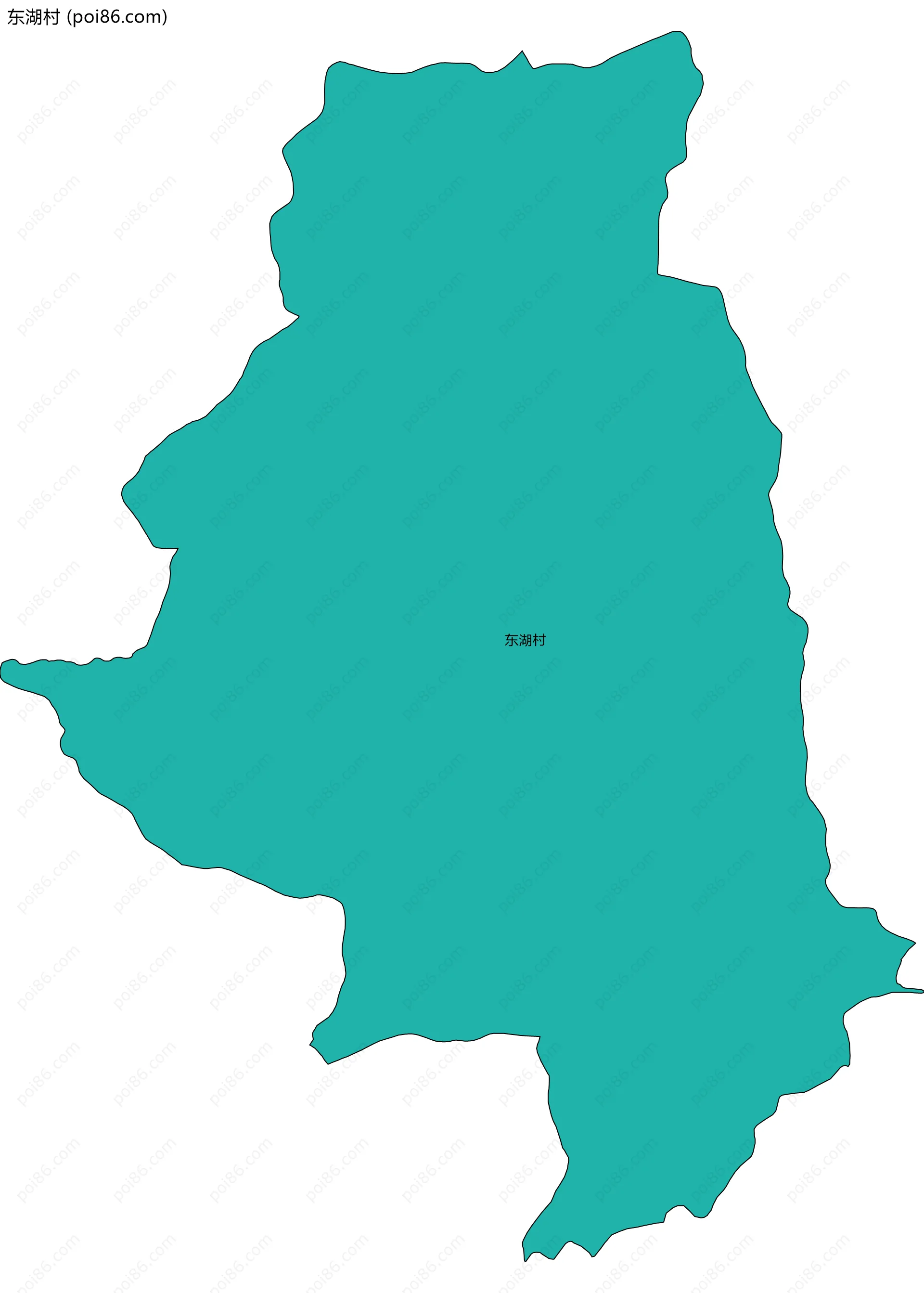 东湖村边界地图