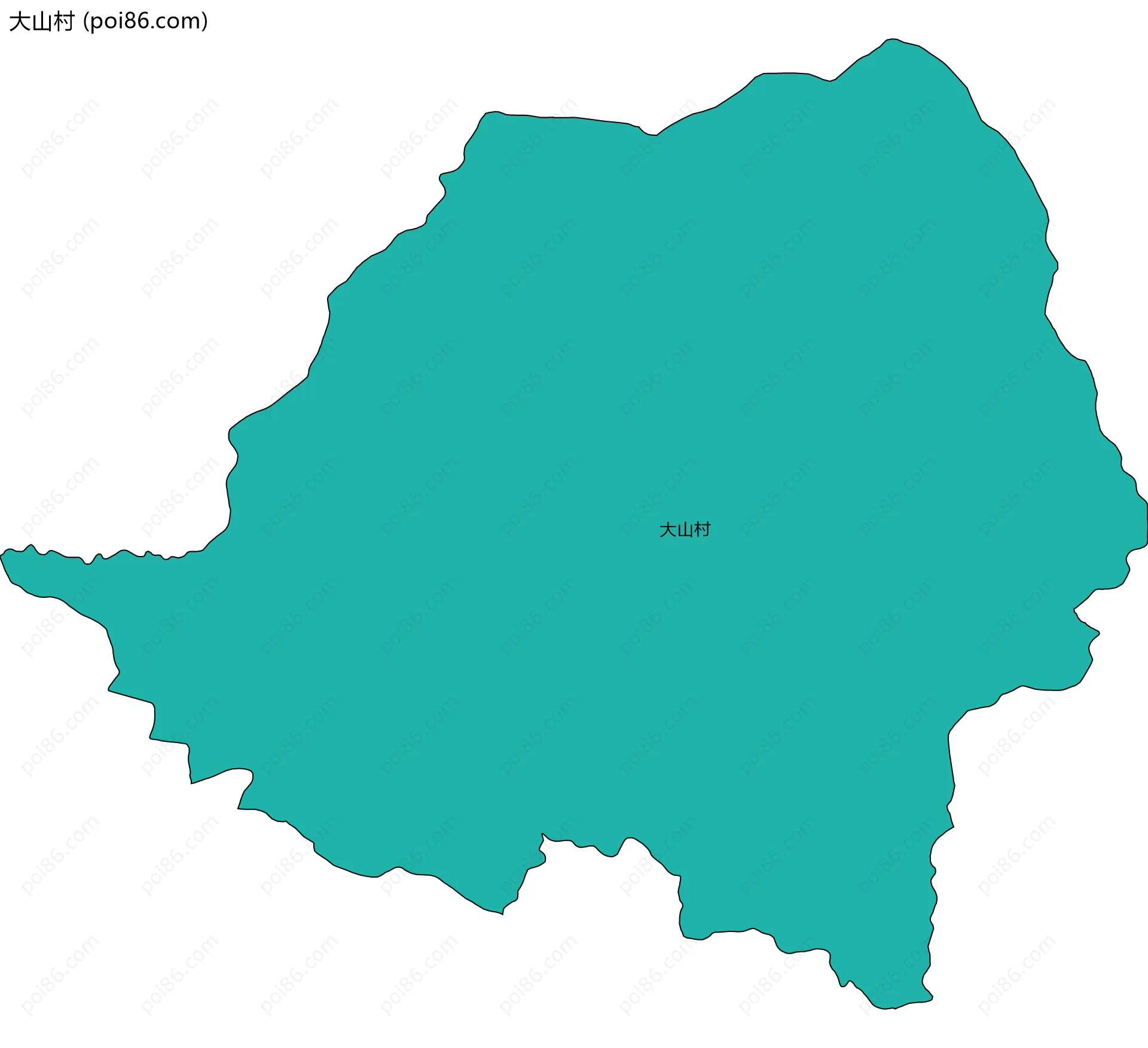 大山村边界地图