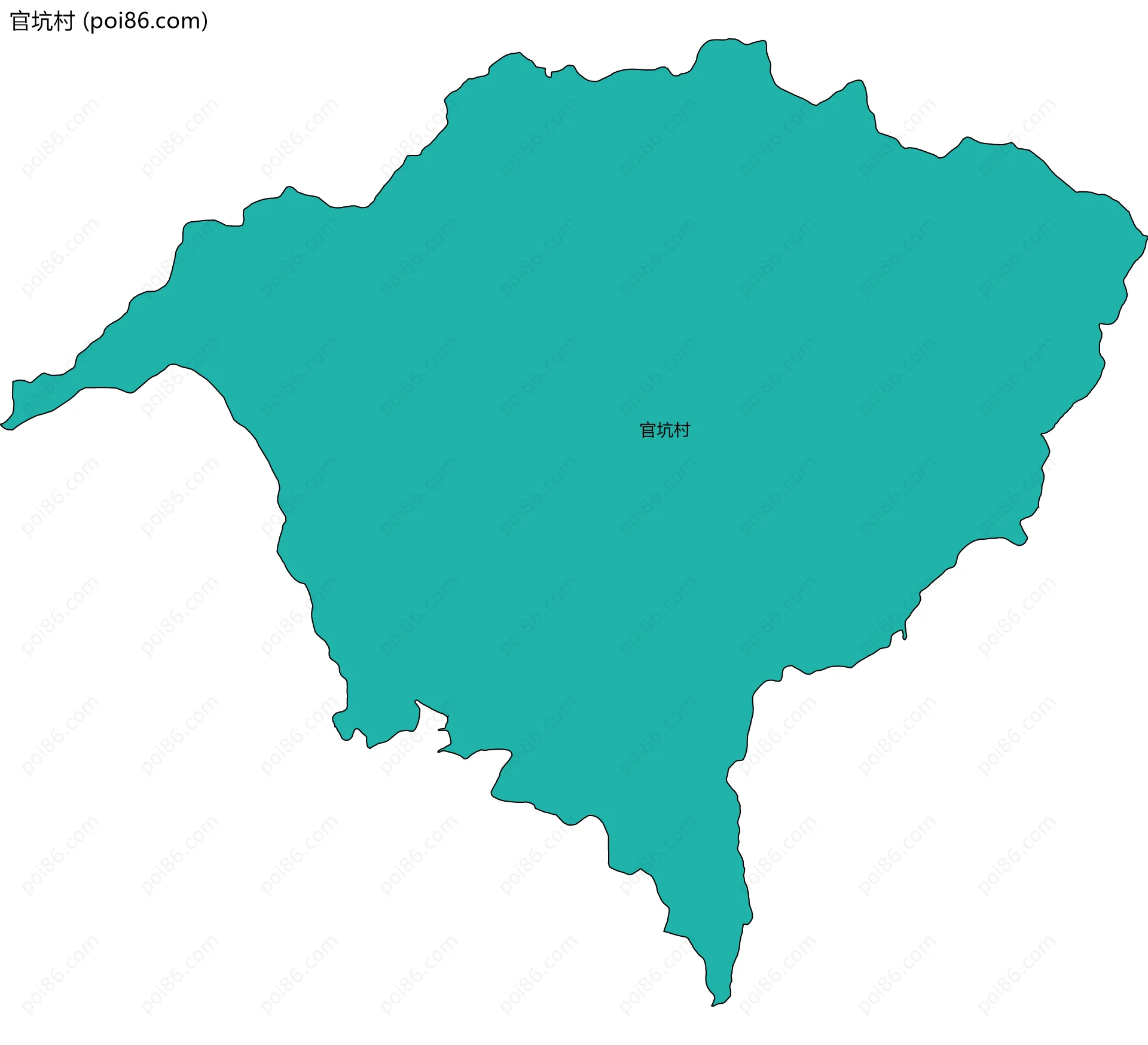 官坑村边界地图
