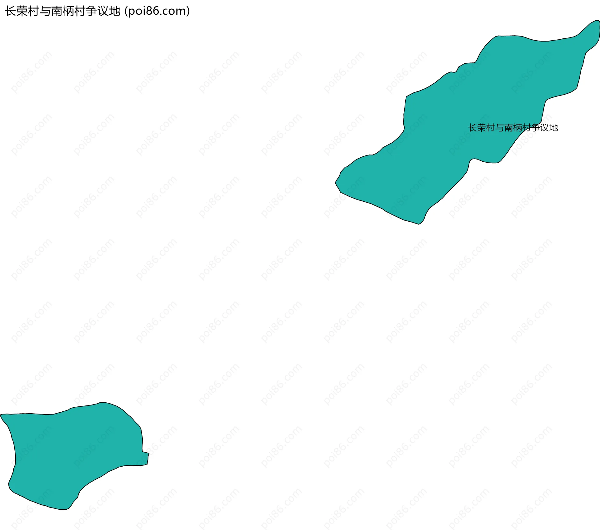 长荣村与南柄村争议地边界地图