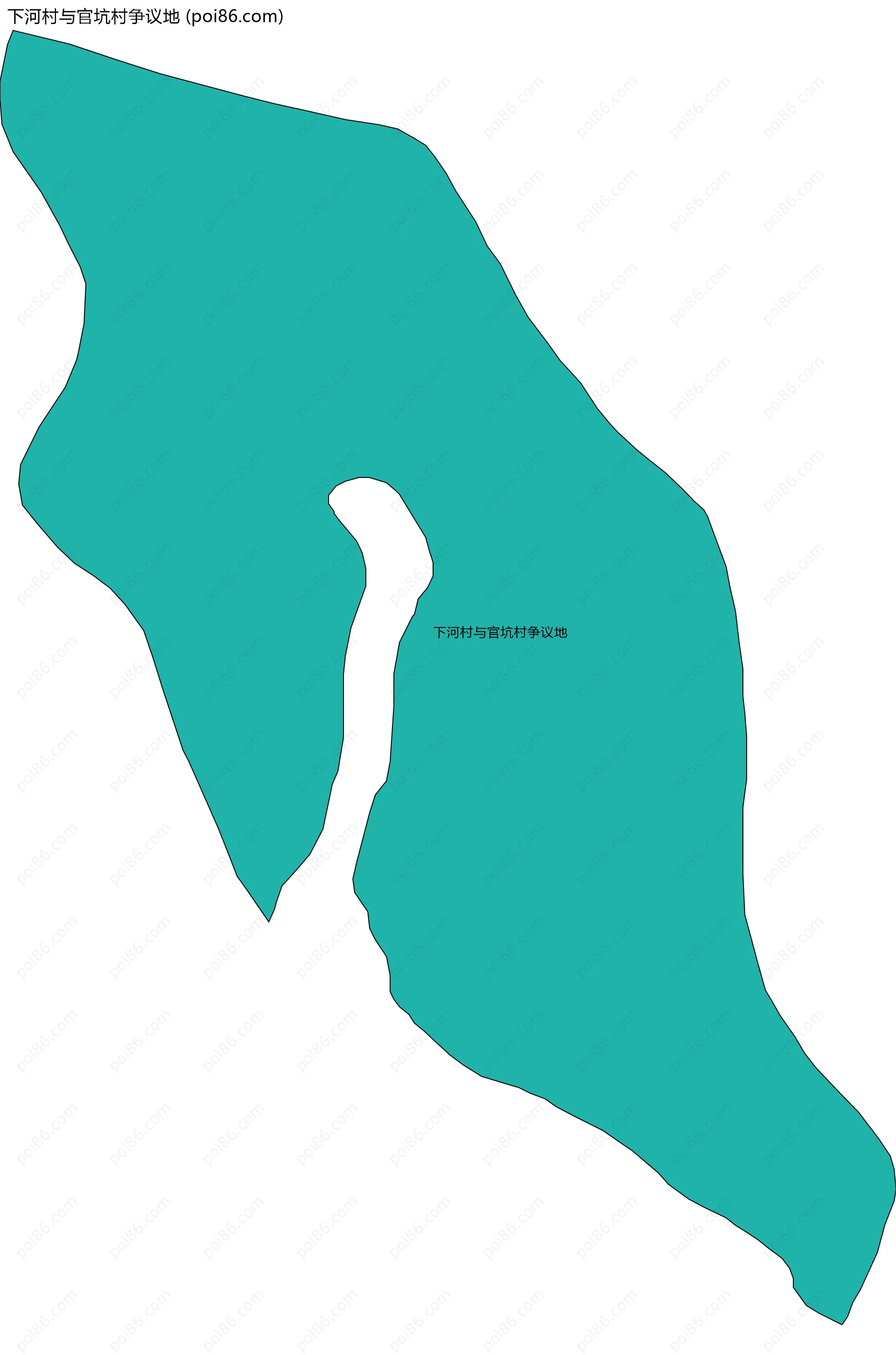 下河村与官坑村争议地边界地图