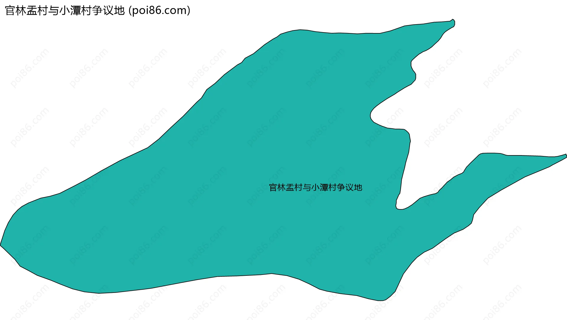 官林盂村与小潭村争议地边界地图