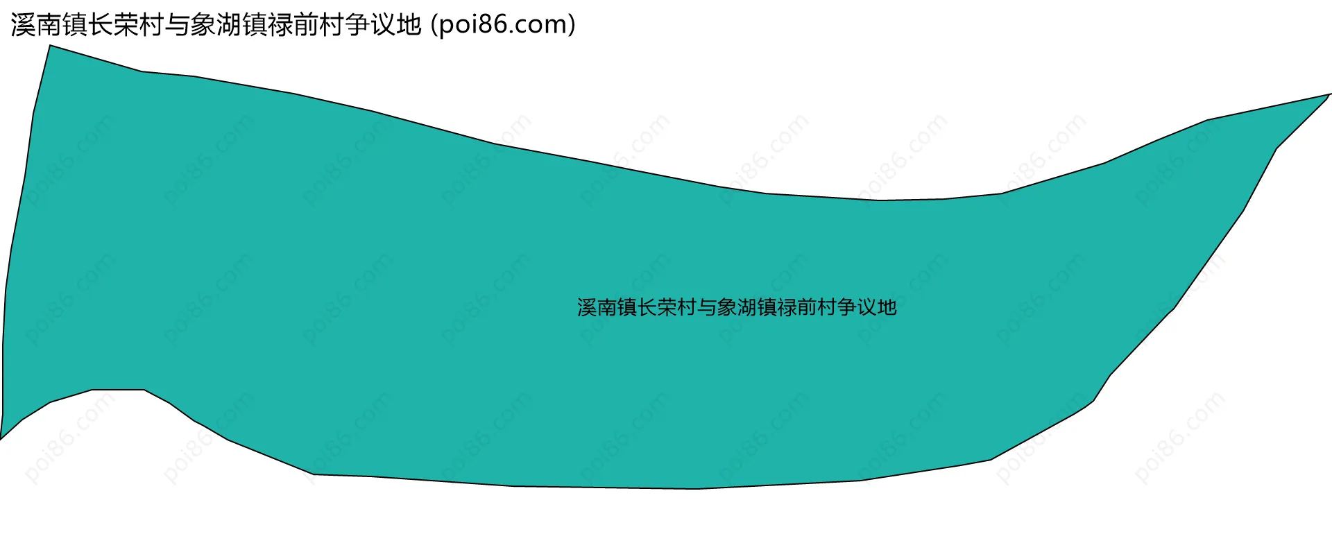 溪南镇长荣村与象湖镇禄前村争议地边界地图