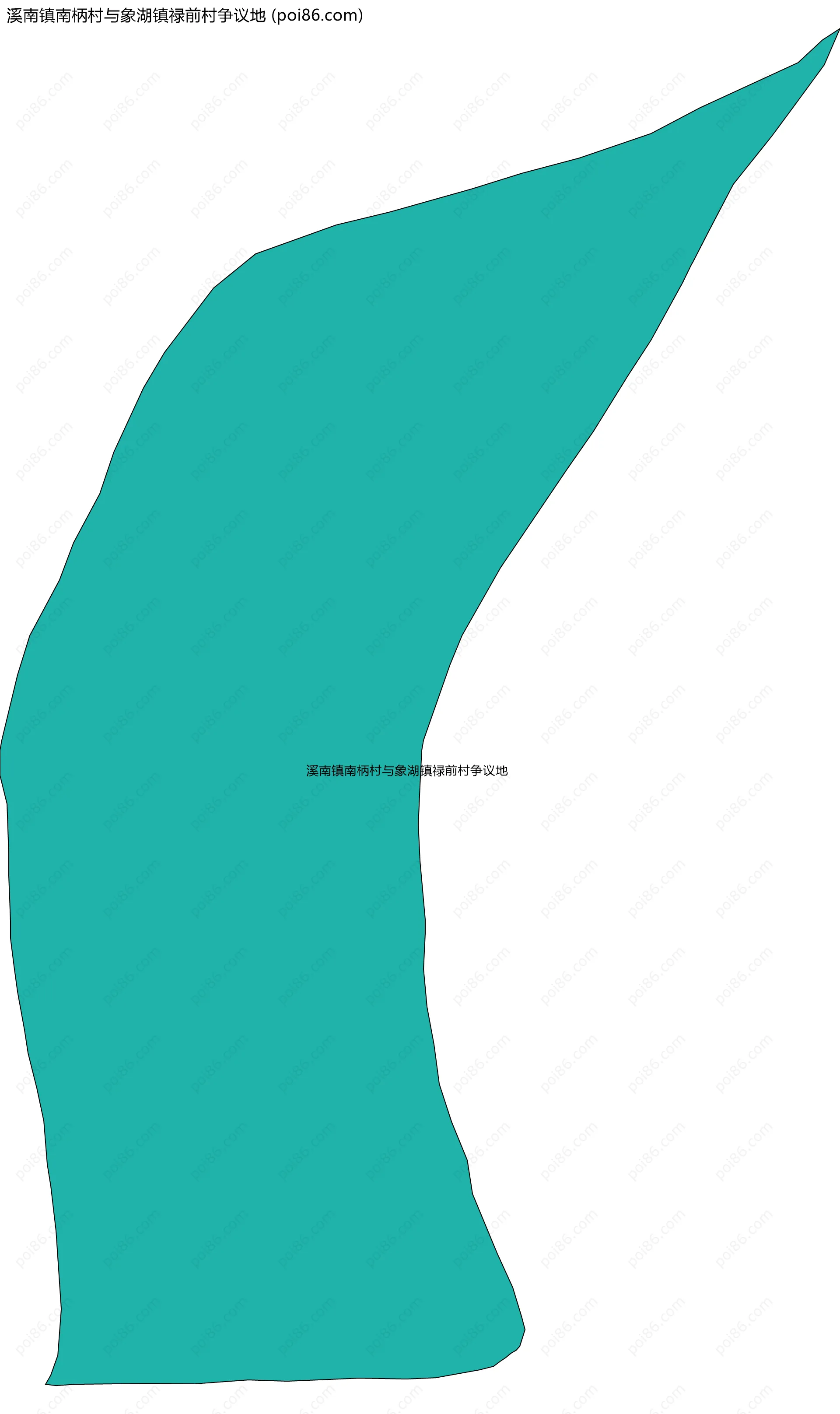 溪南镇南柄村与象湖镇禄前村争议地边界地图