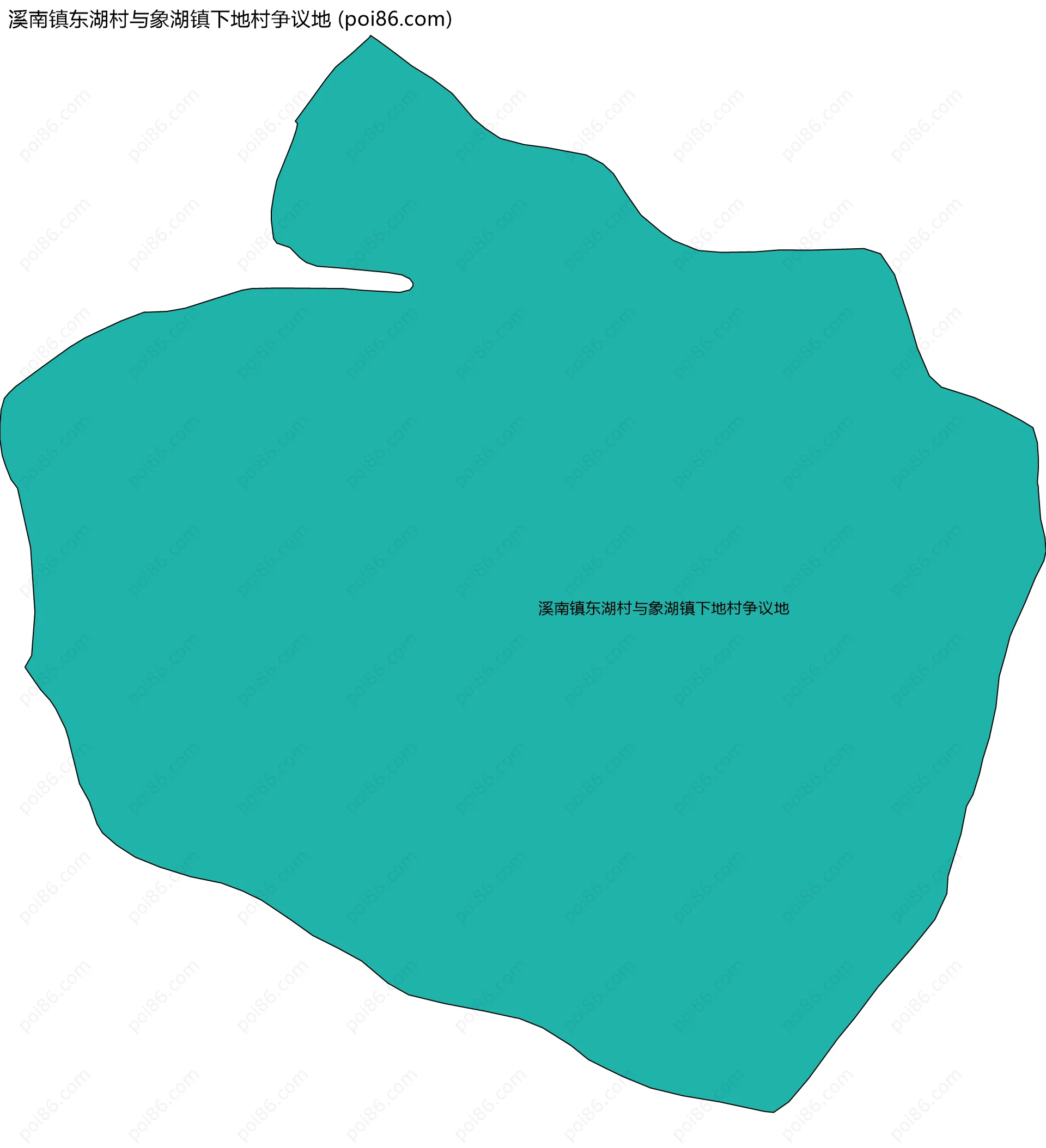 溪南镇东湖村与象湖镇下地村争议地边界地图