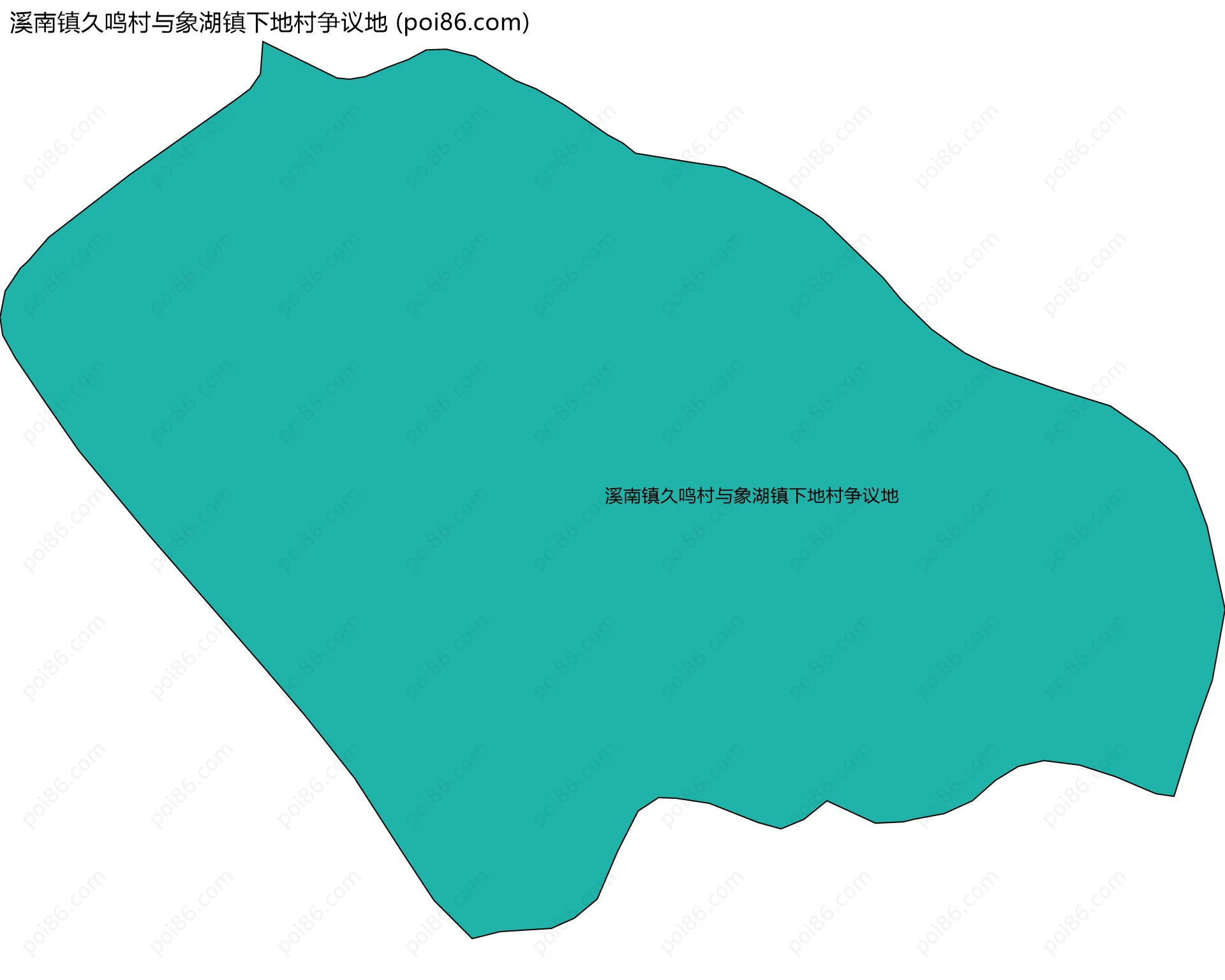 溪南镇久鸣村与象湖镇下地村争议地边界地图