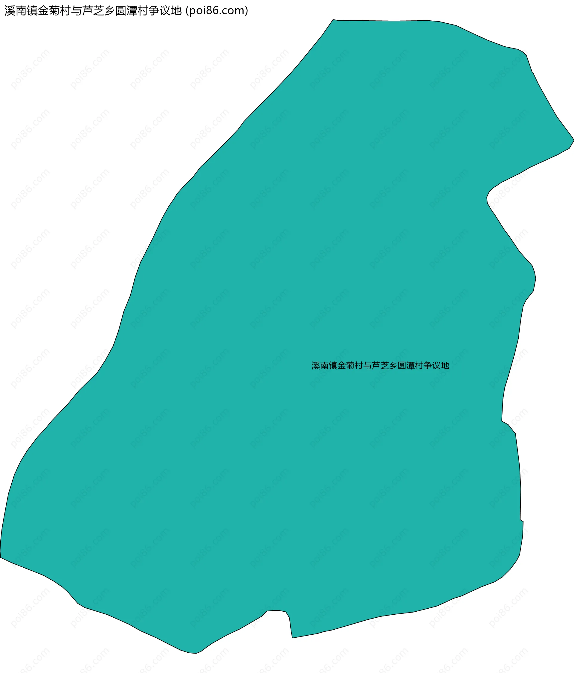 溪南镇金菊村与芦芝乡圆潭村争议地边界地图