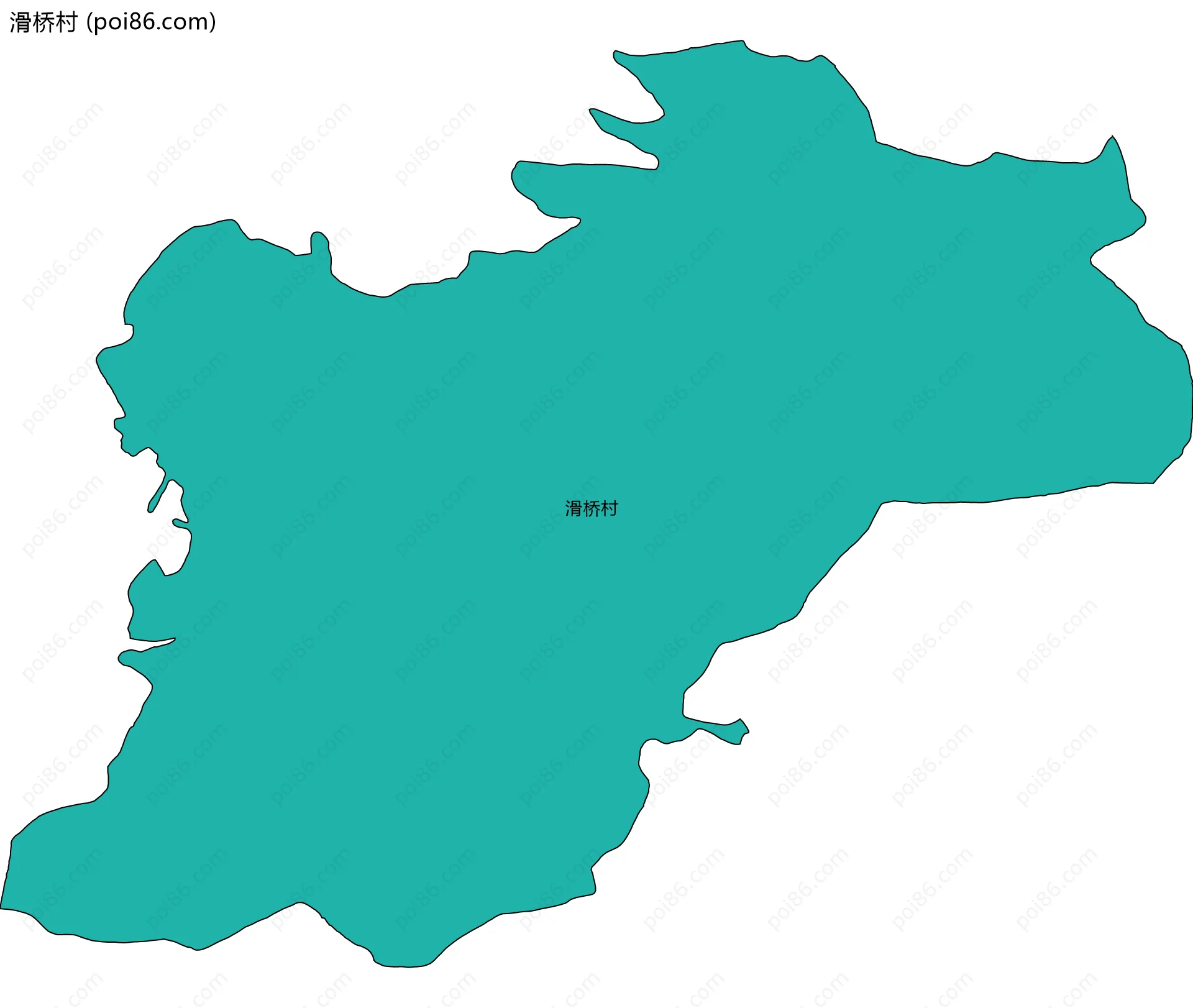 滑桥村边界地图