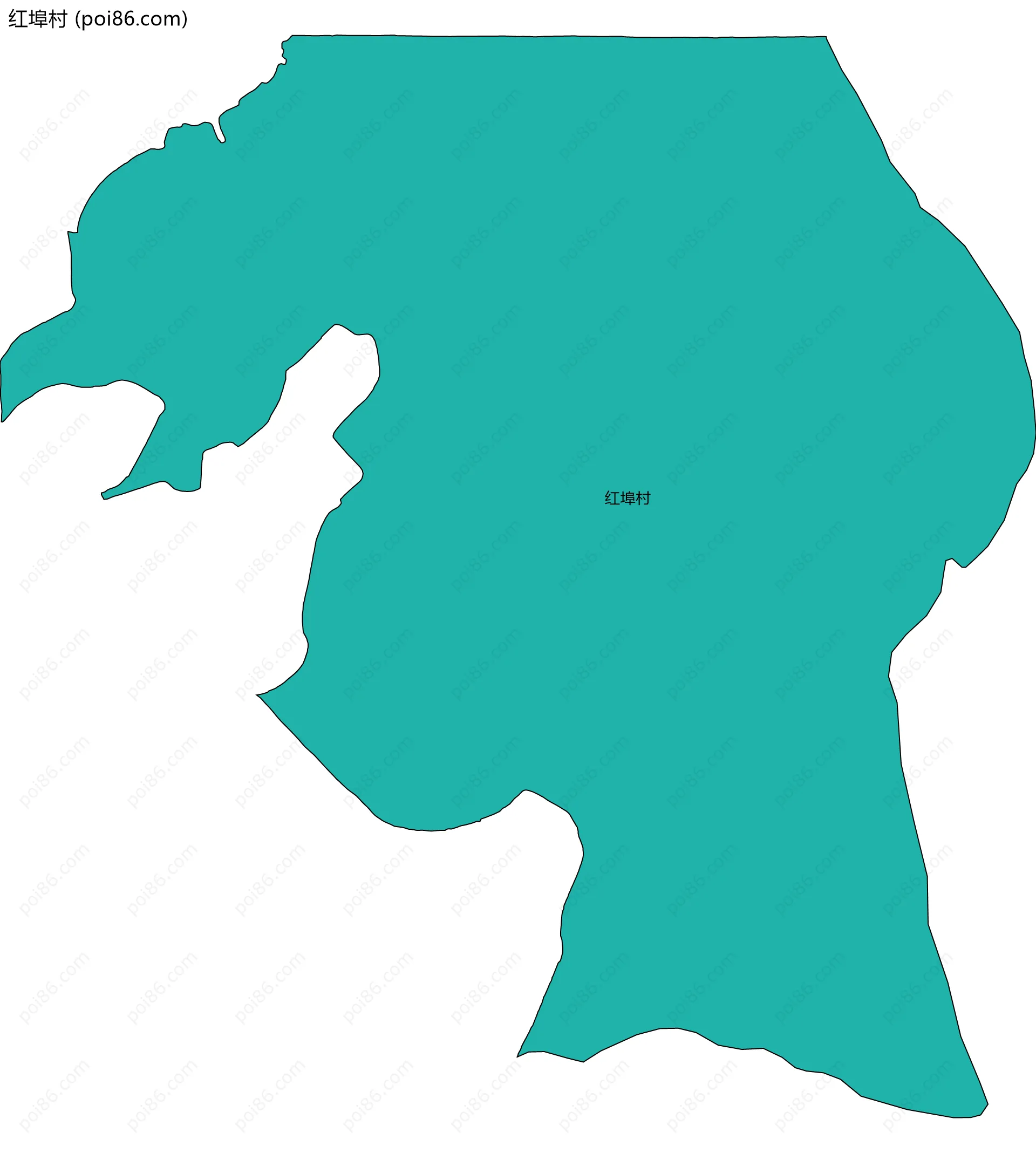 红埠村边界地图