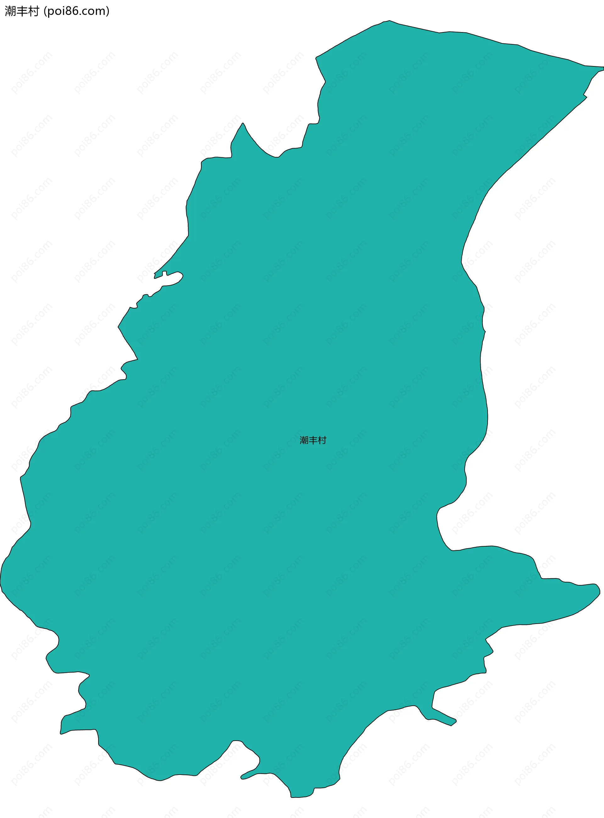 潮丰村边界地图