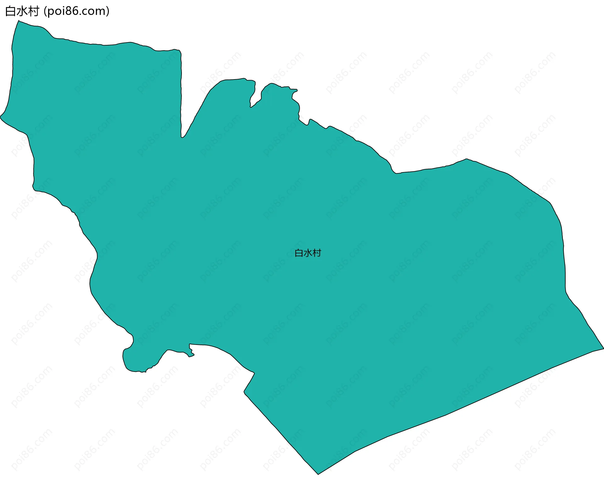 白水村边界地图