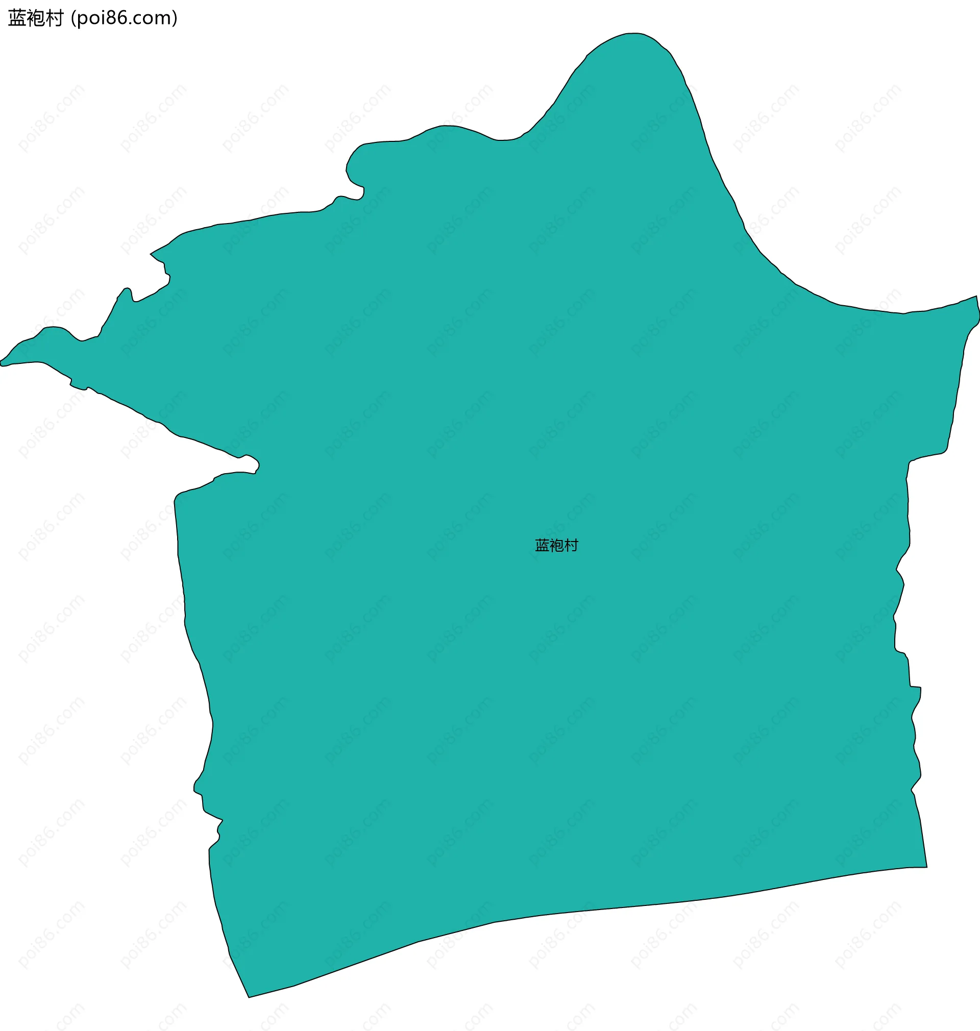 蓝袍村边界地图