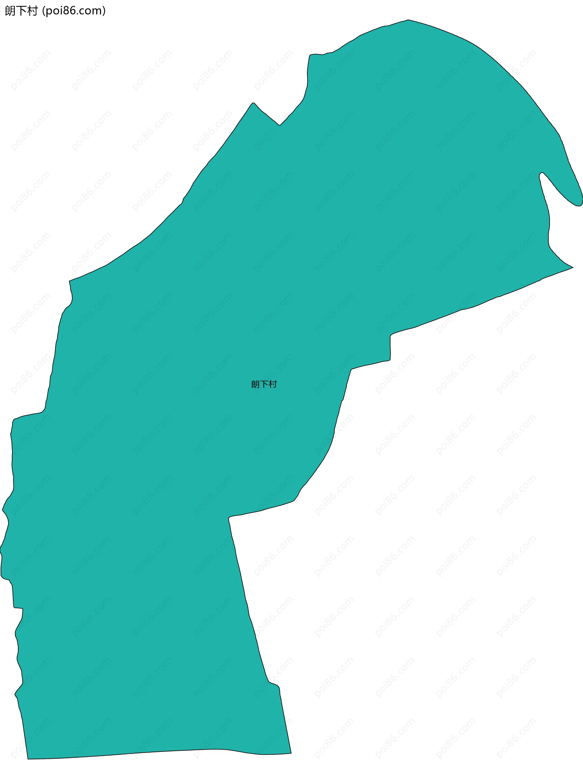 朗下村边界地图
