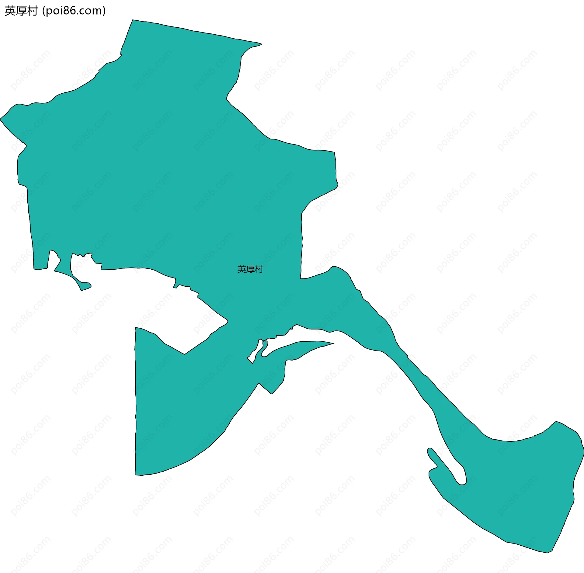 英厚村边界地图