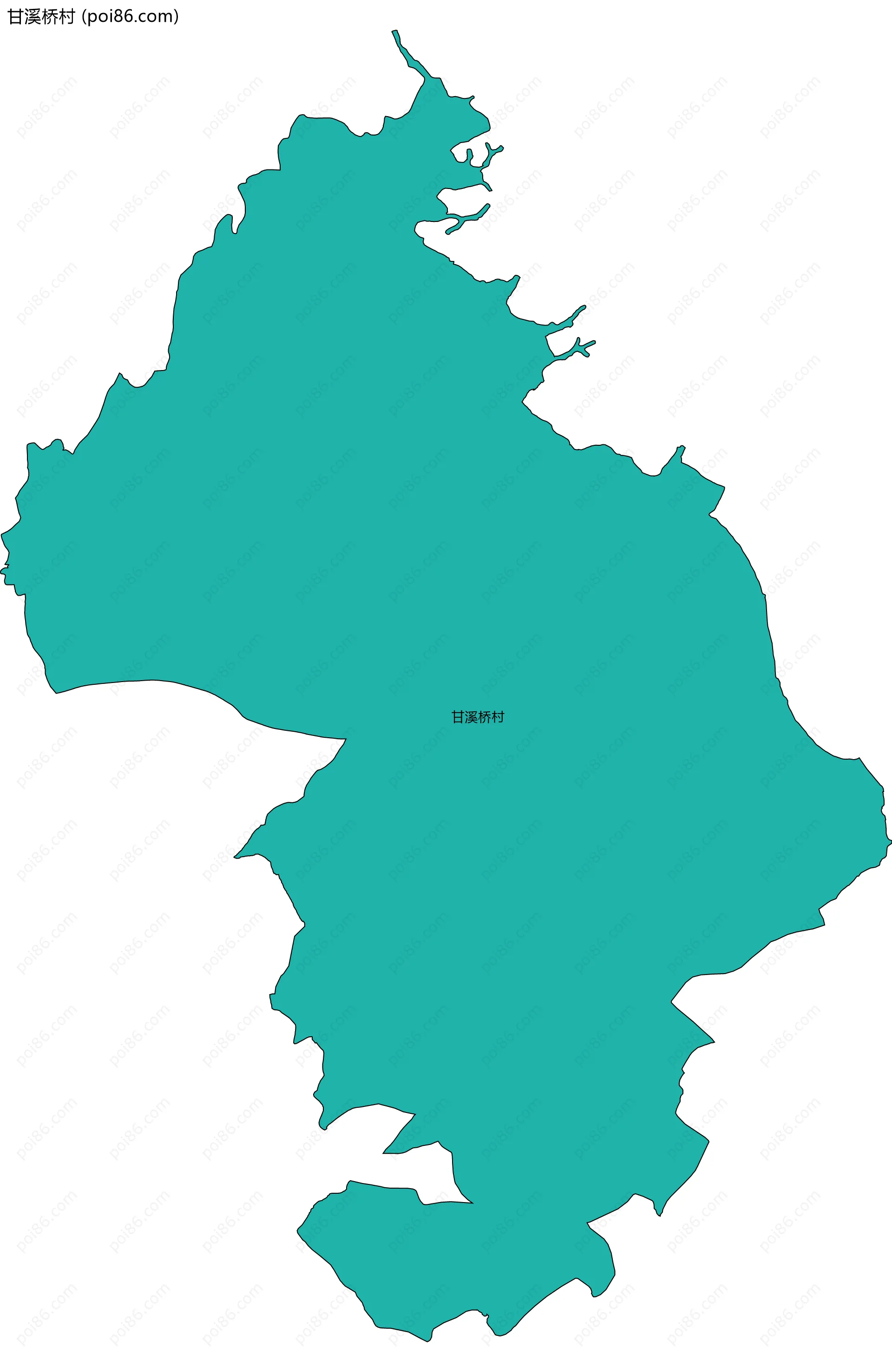 甘溪桥村边界地图