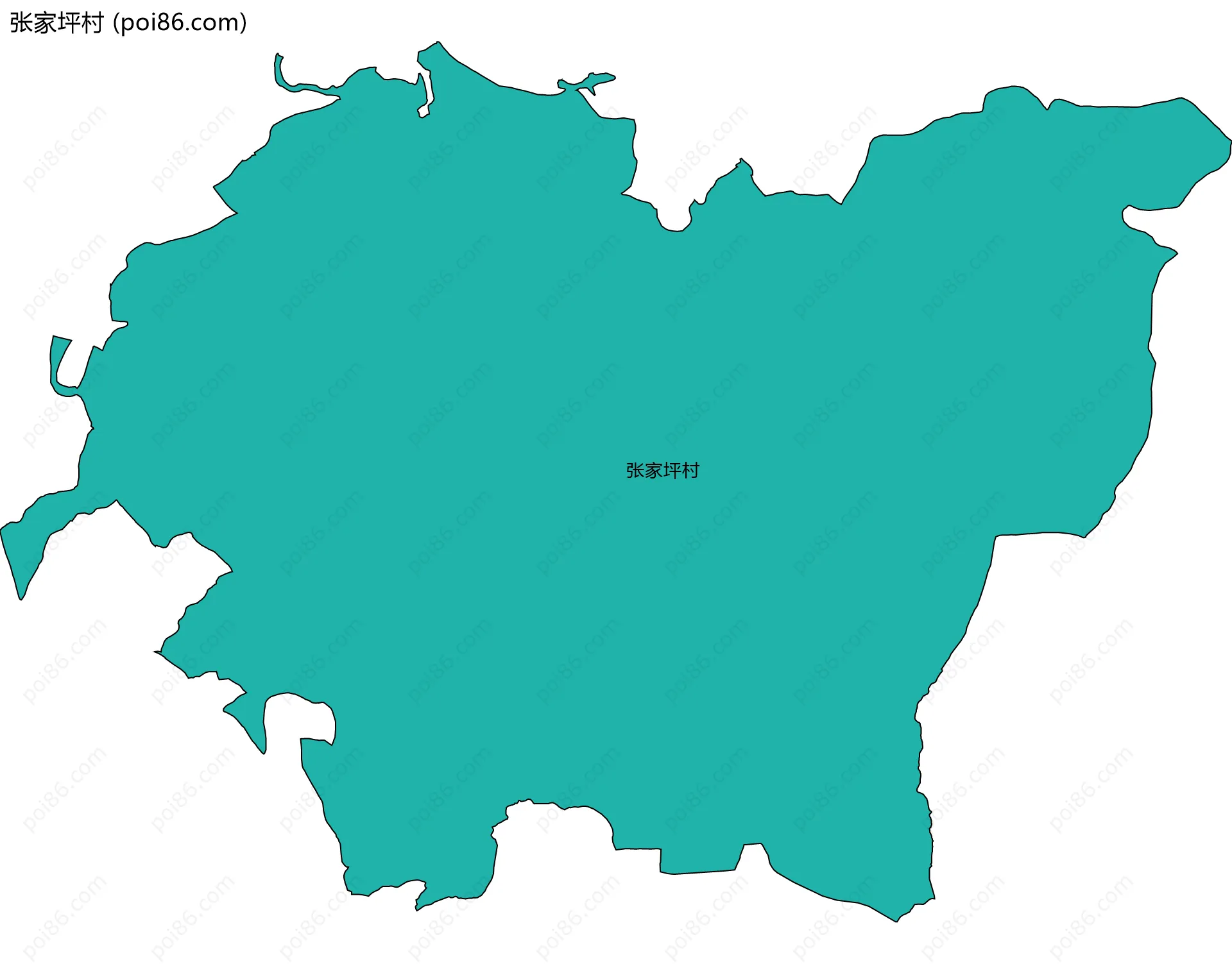 张家坪村边界地图