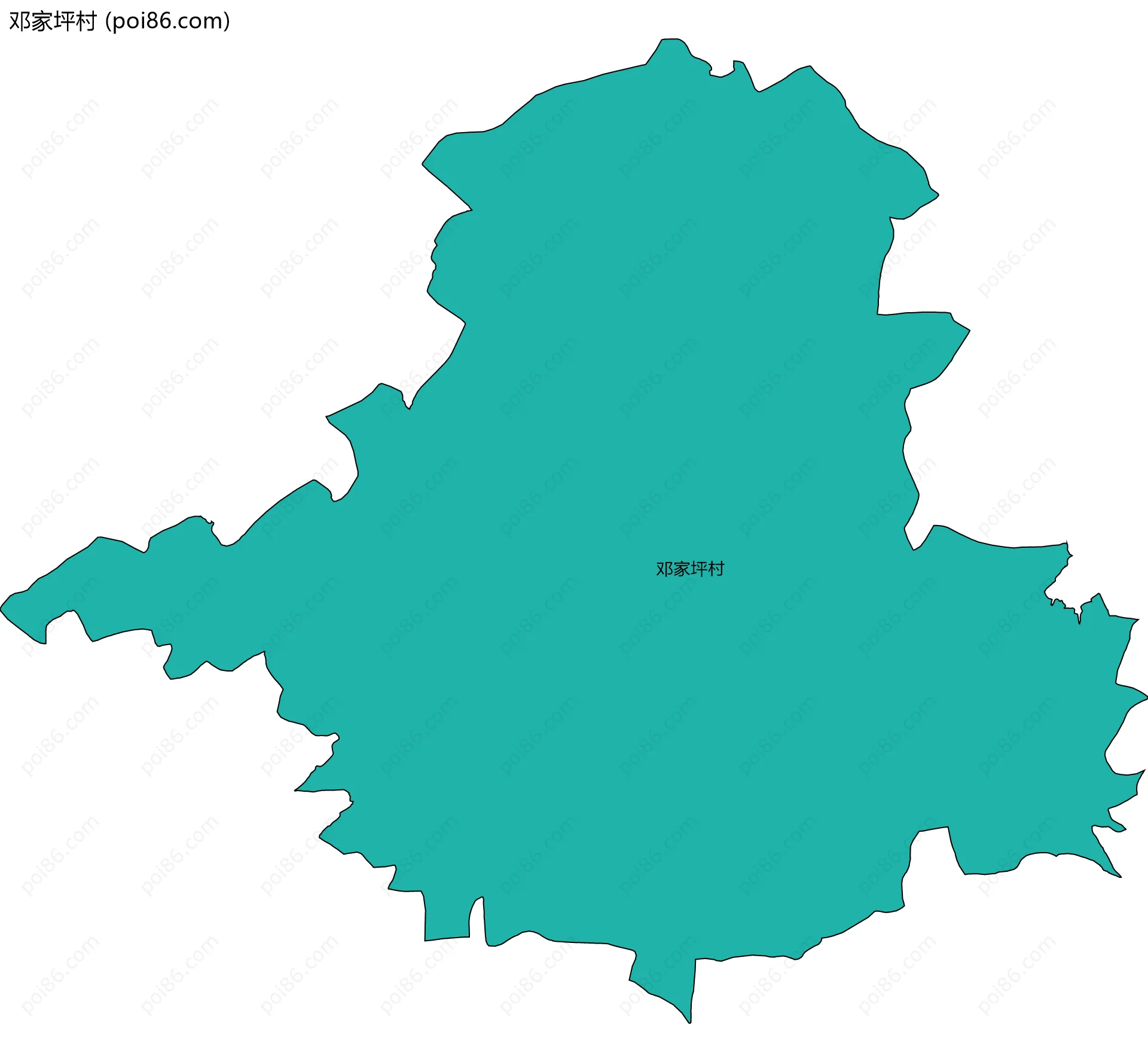 邓家坪村边界地图