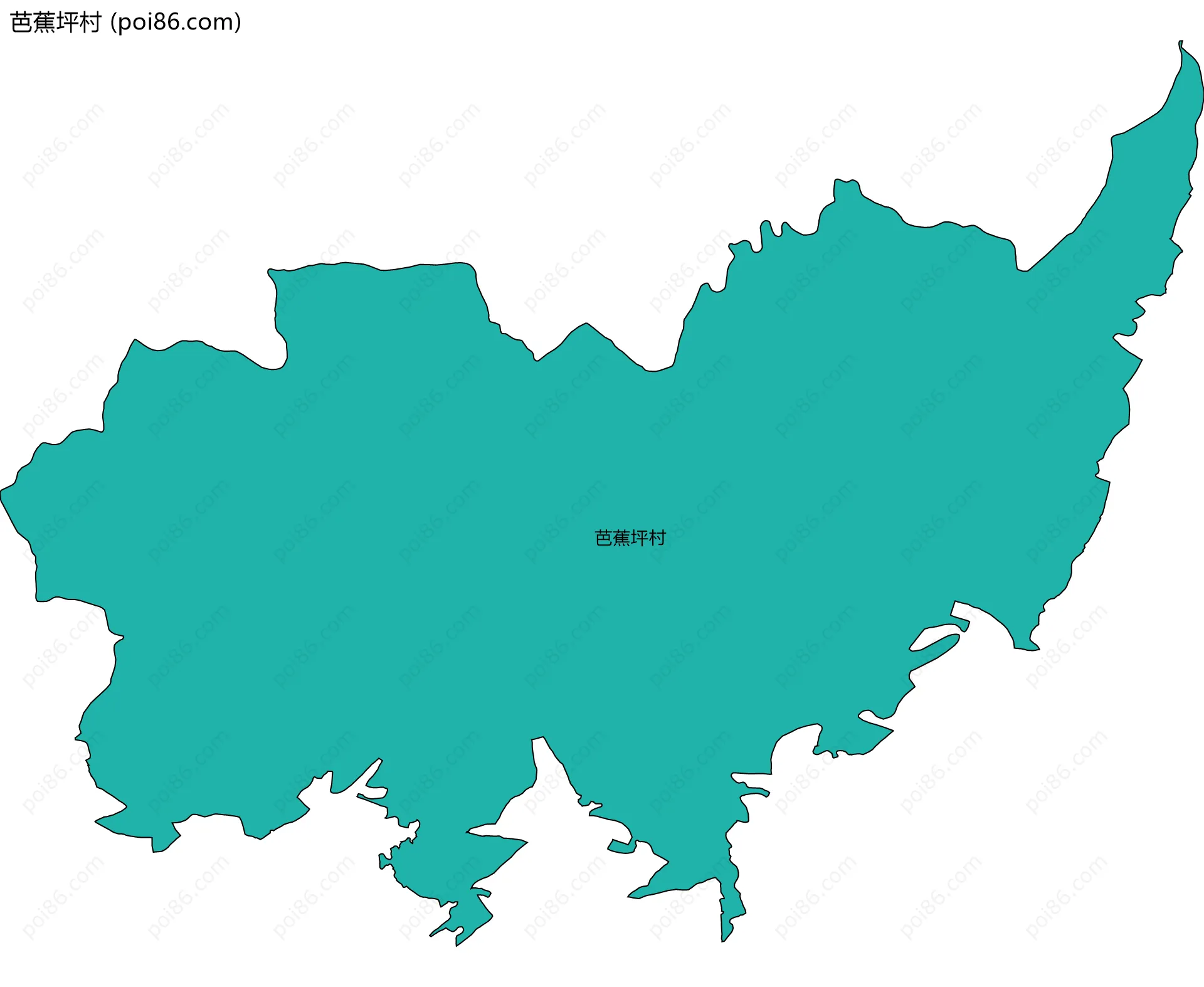 芭蕉坪村边界地图