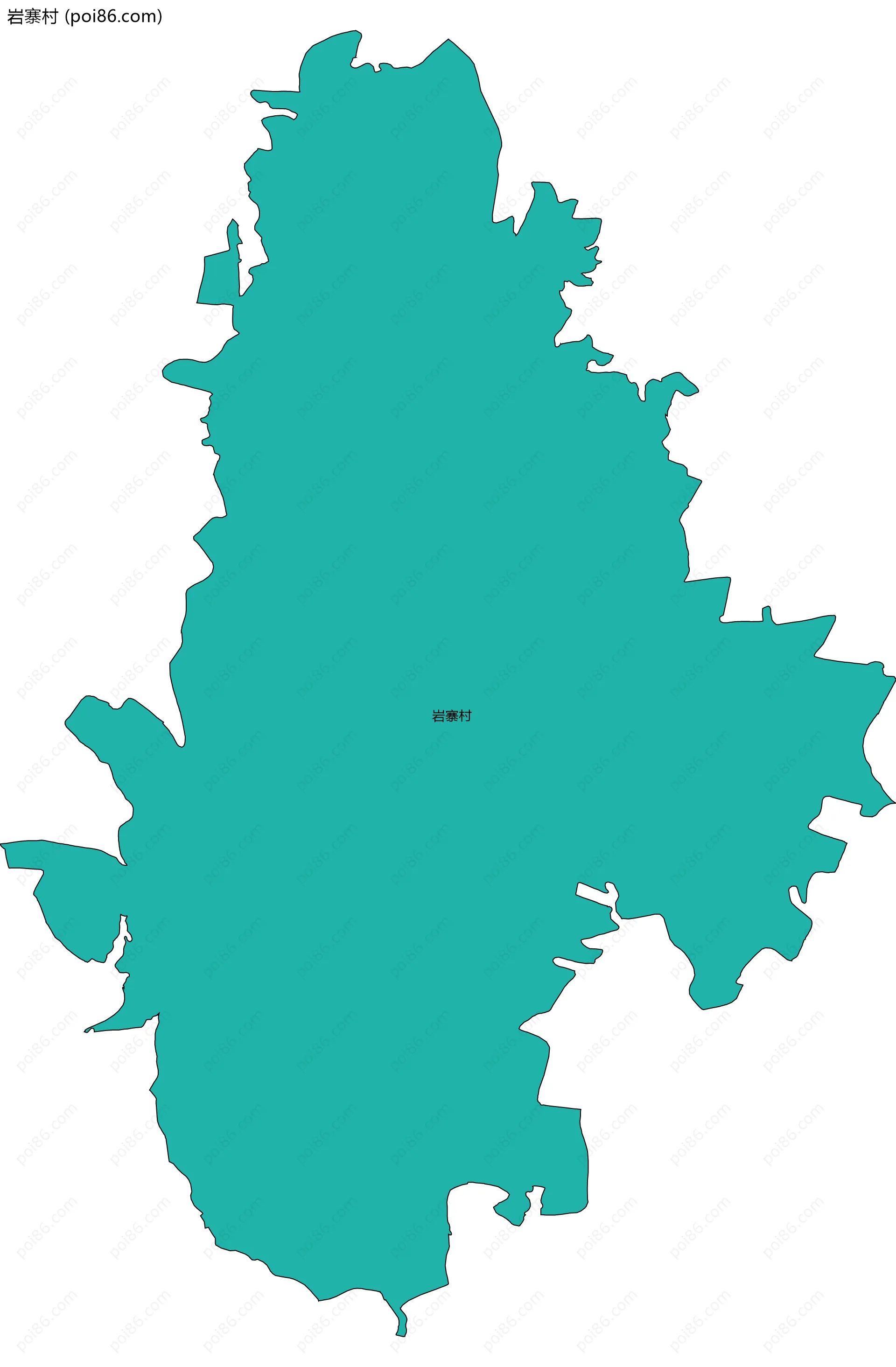 岩寨村边界地图