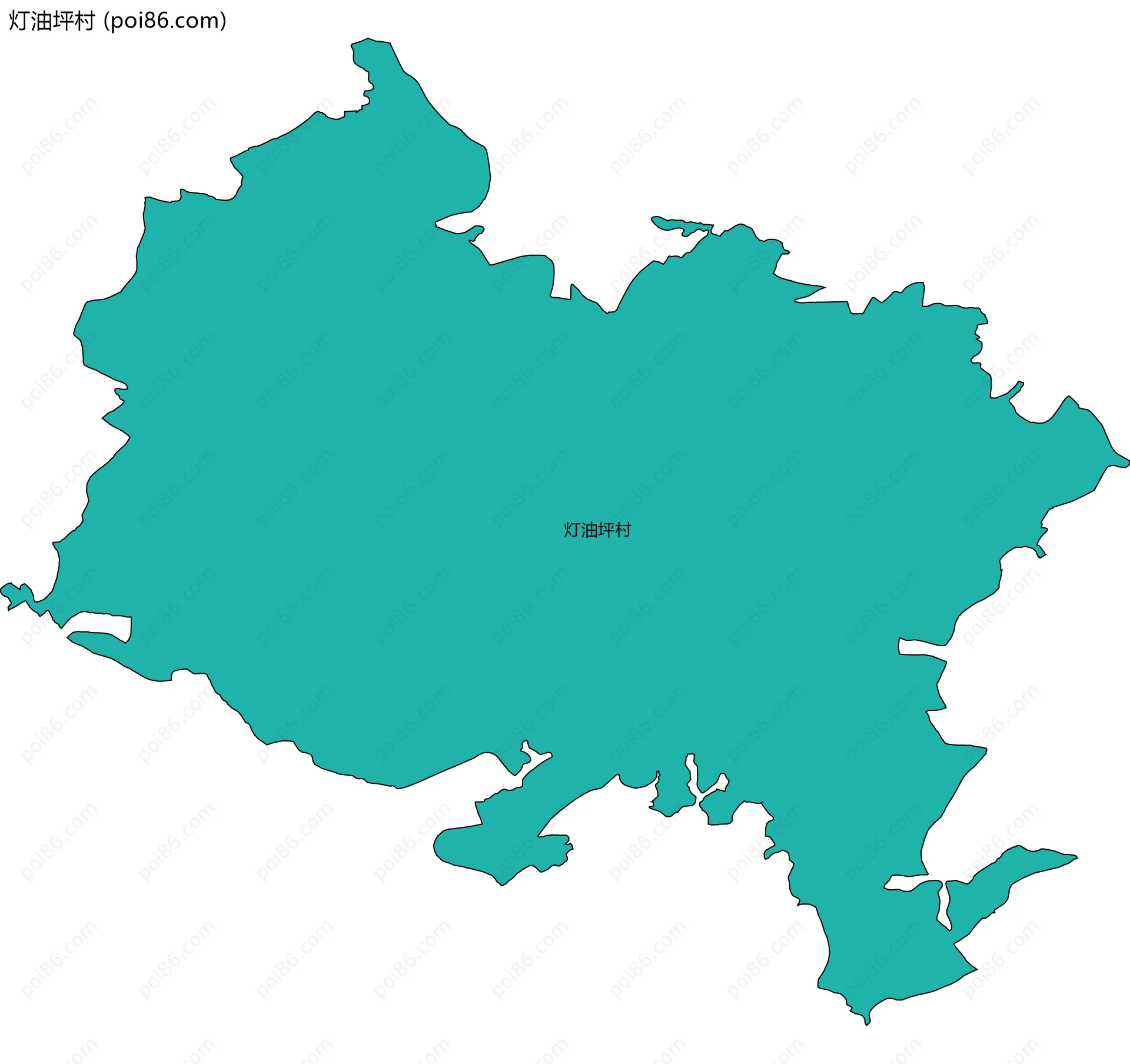 灯油坪村边界地图