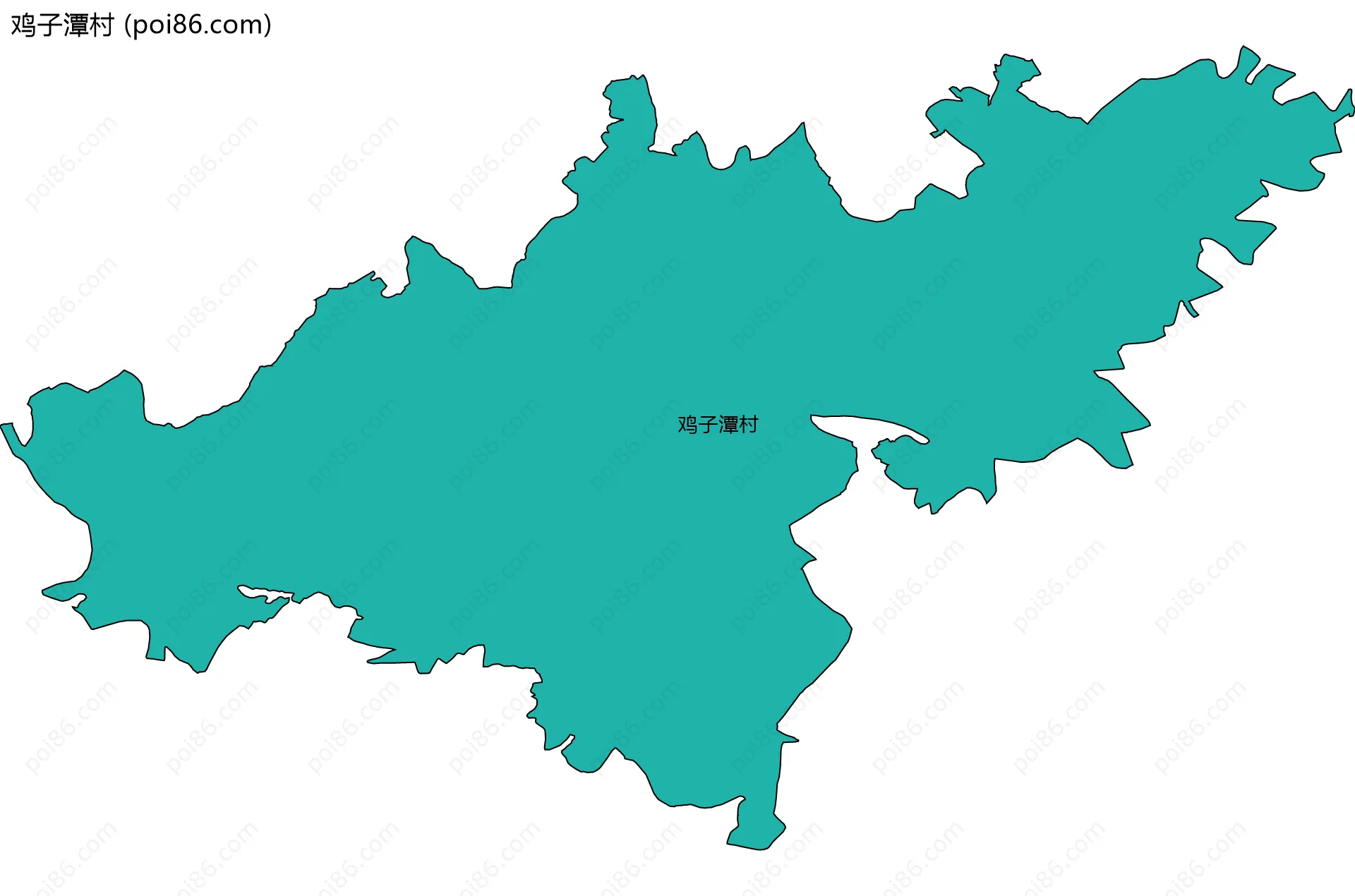 鸡子潭村边界地图