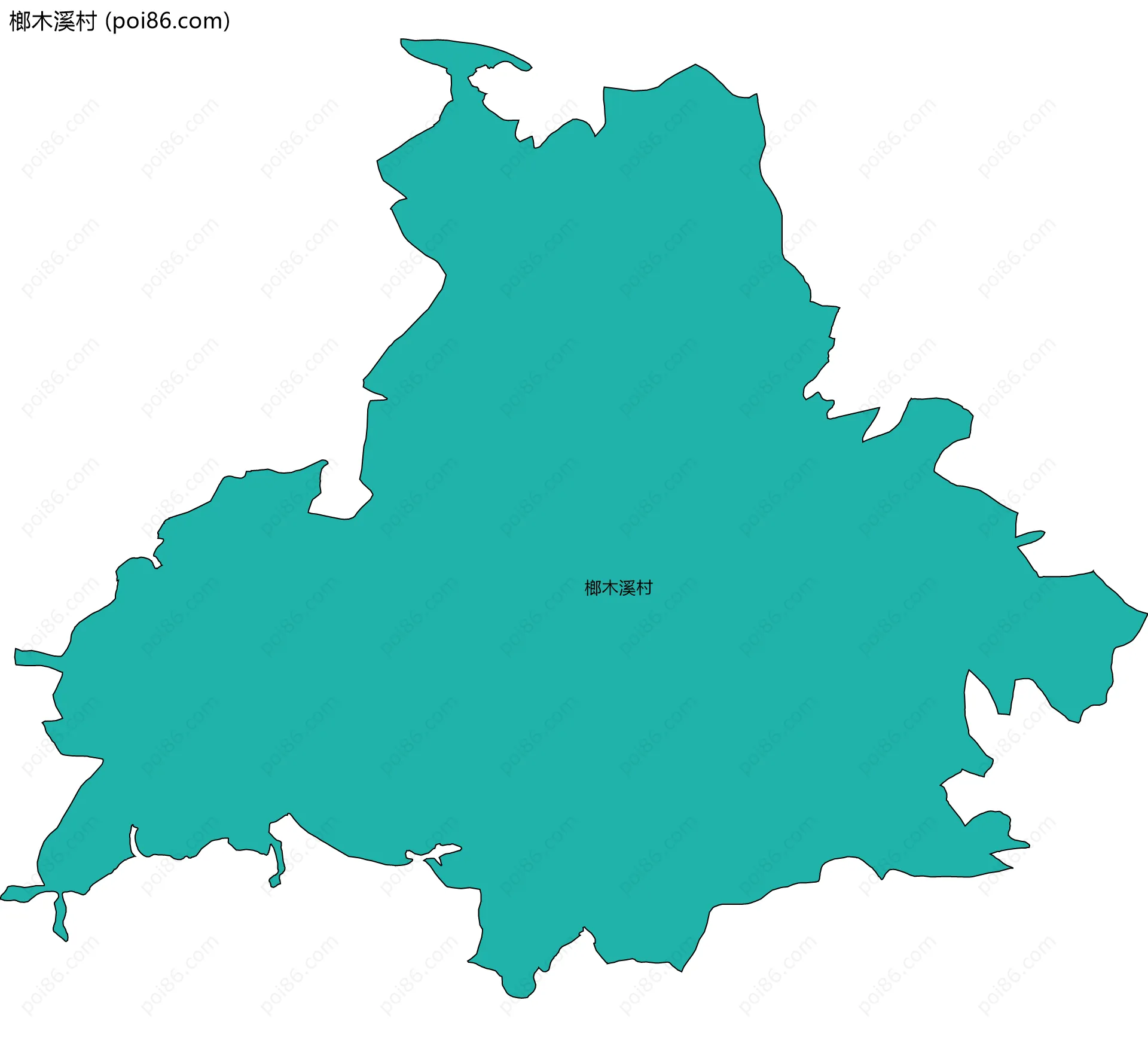 榔木溪村边界地图