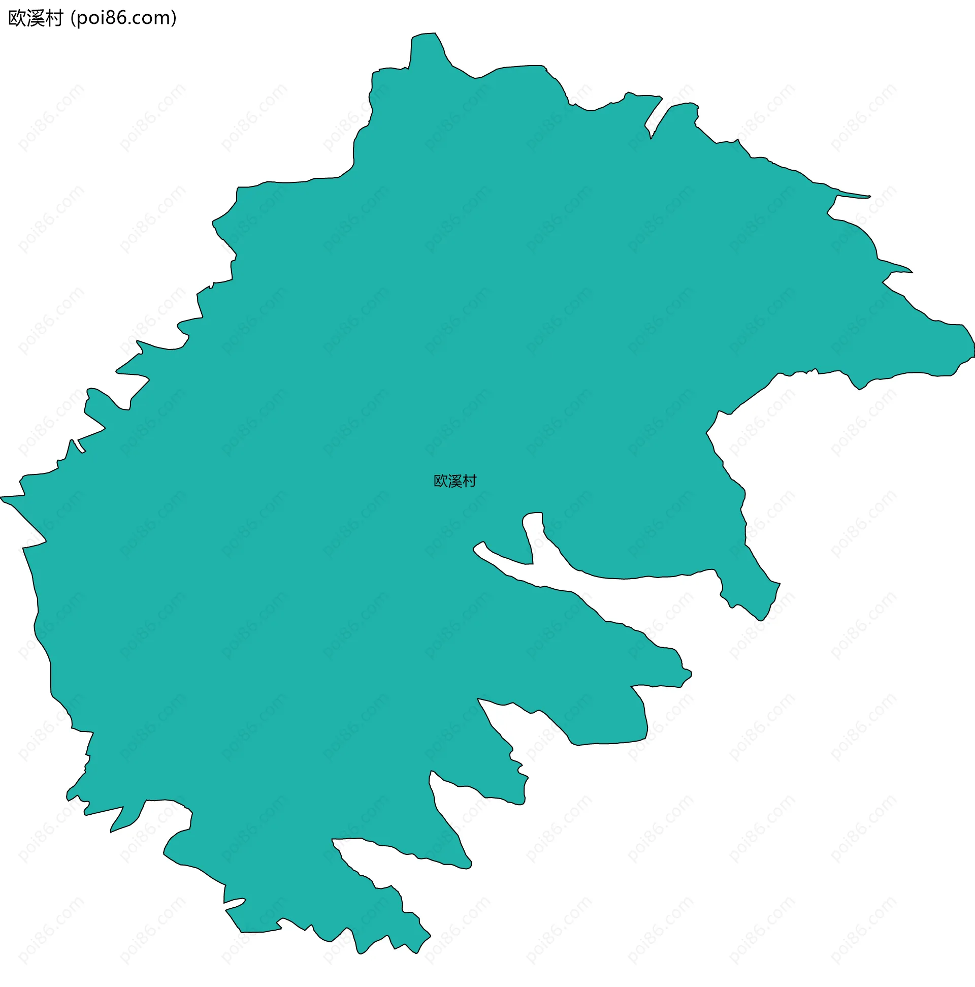 欧溪村边界地图