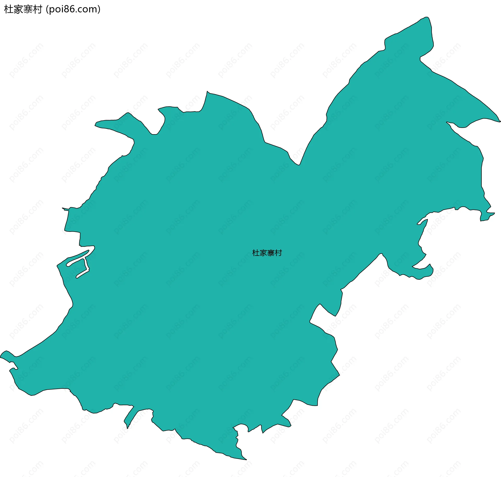 杜家寨村边界地图