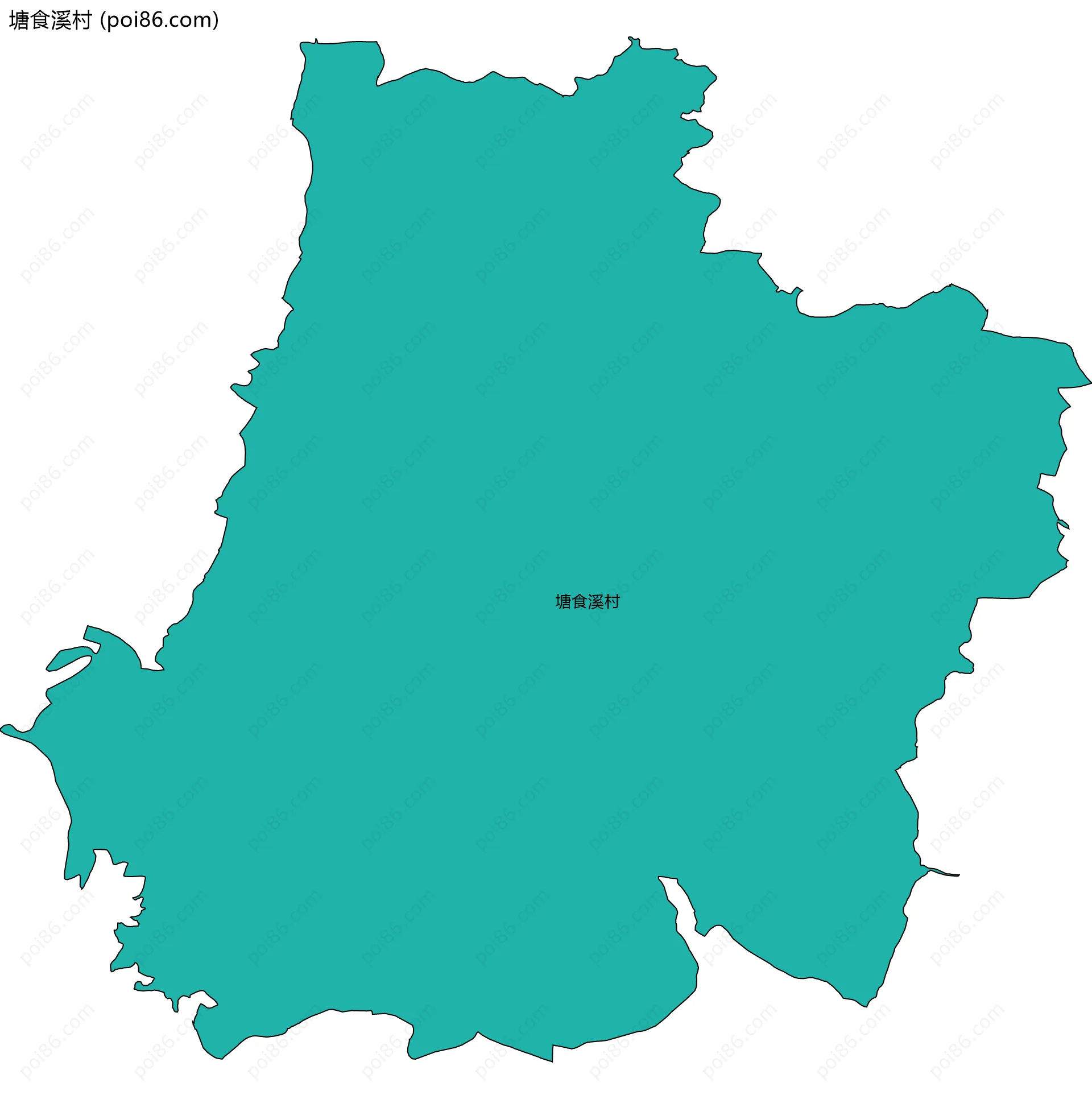 塘食溪村边界地图