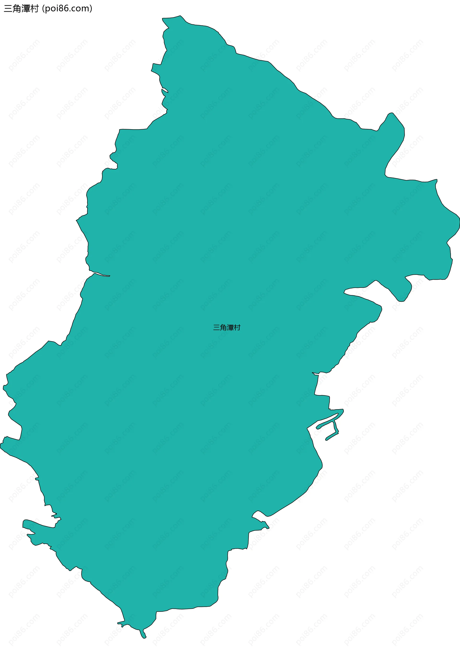 三角潭村边界地图