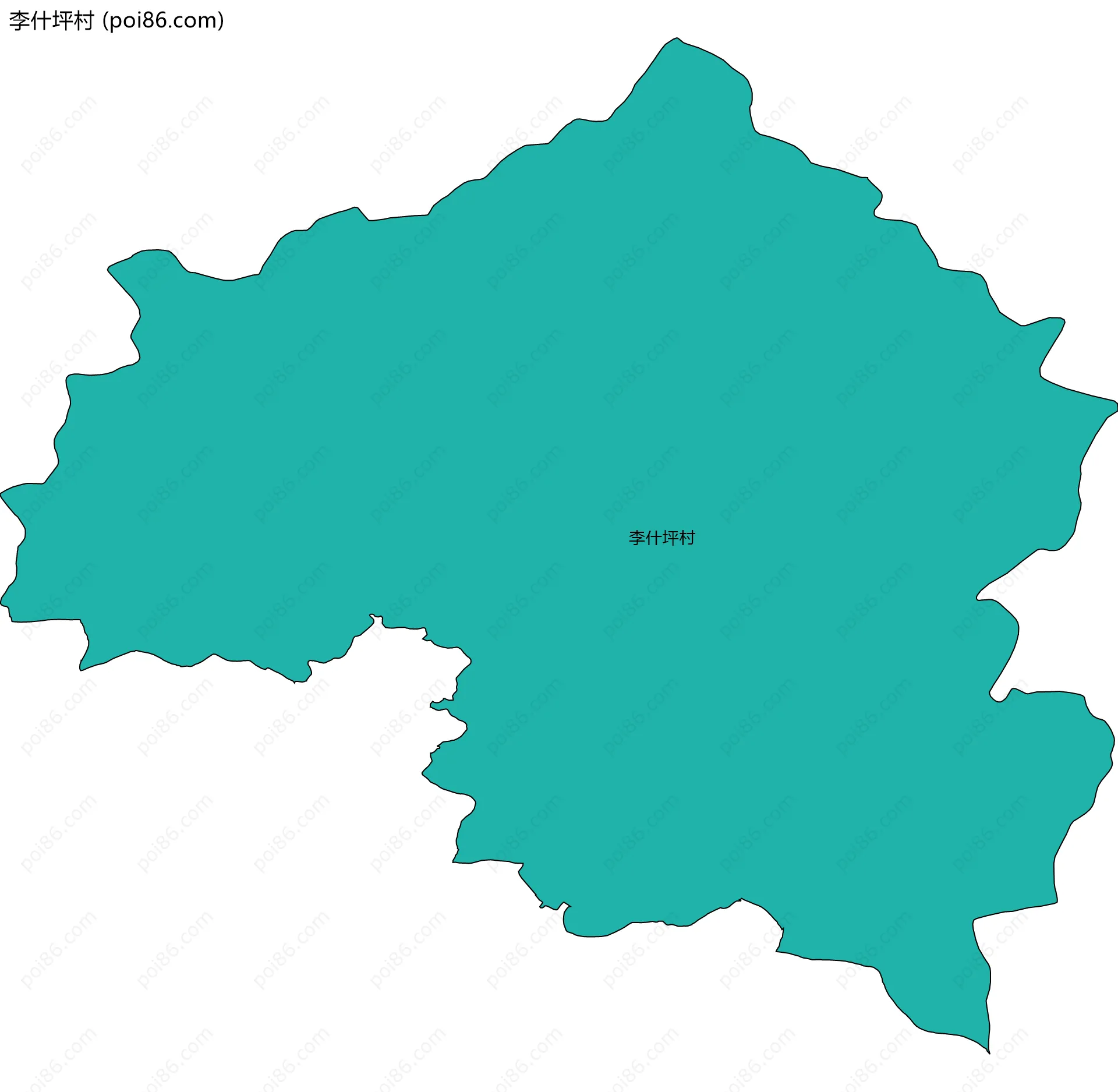 李什坪村边界地图