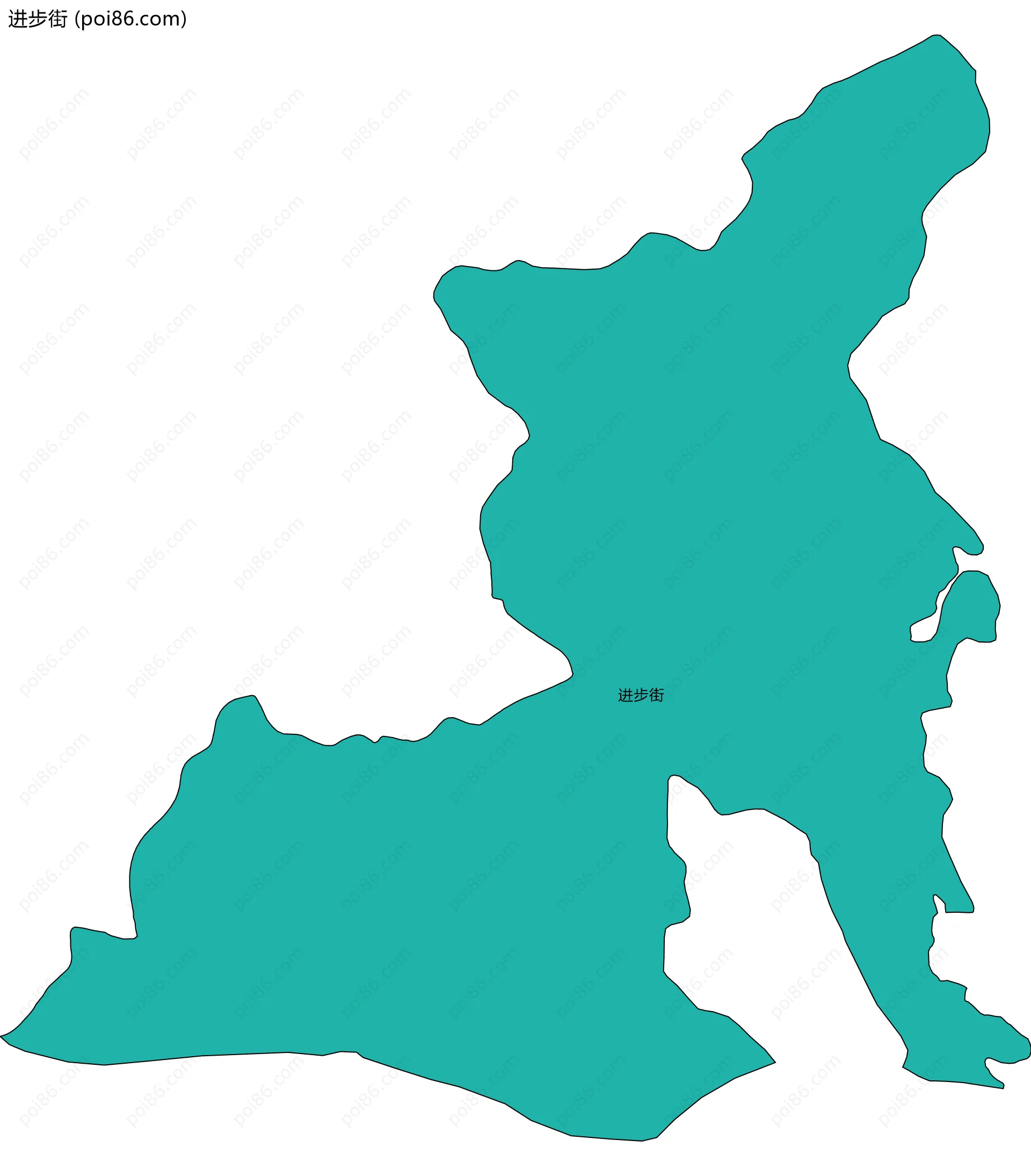 进步街边界地图