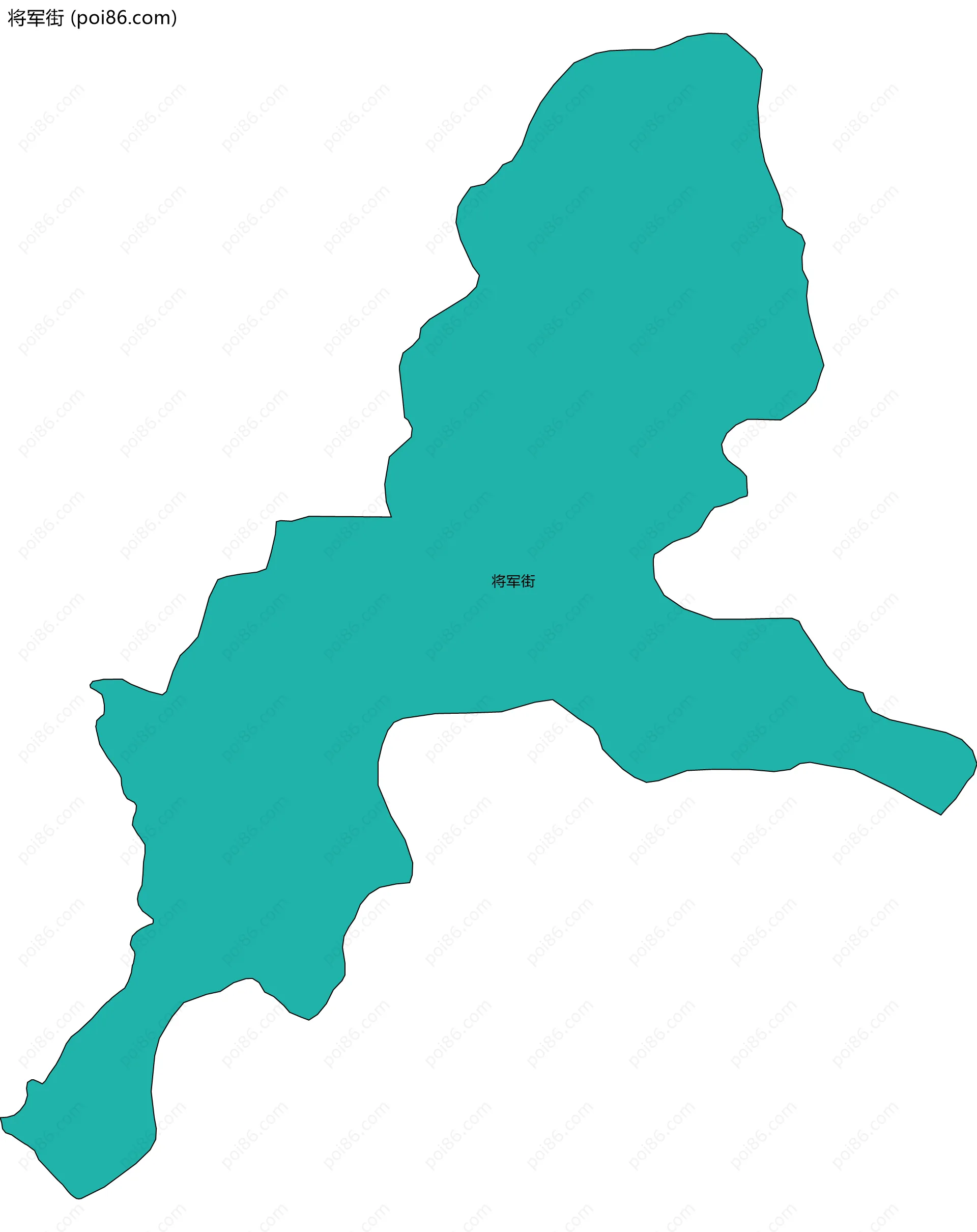 将军街边界地图