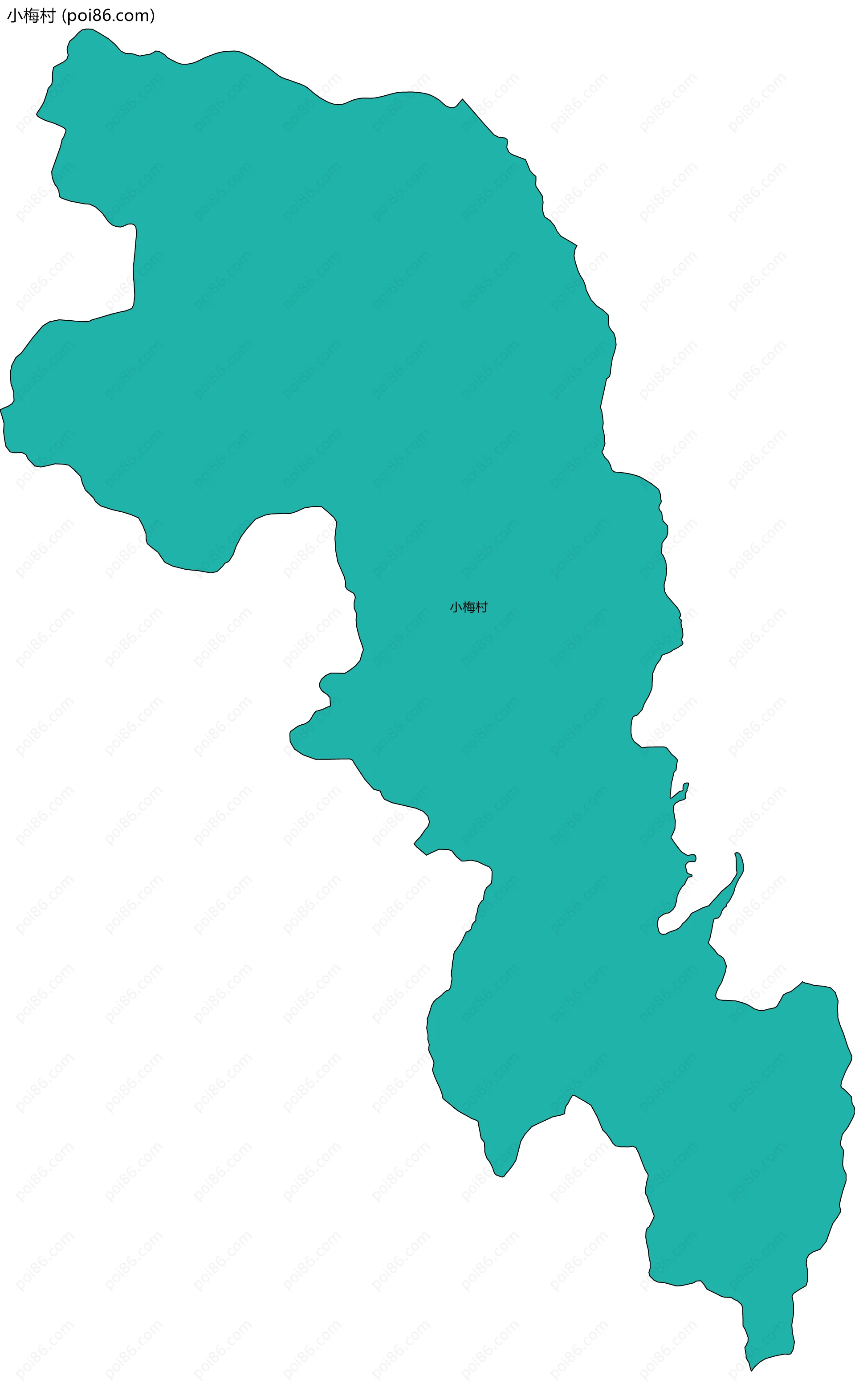 小梅村边界地图