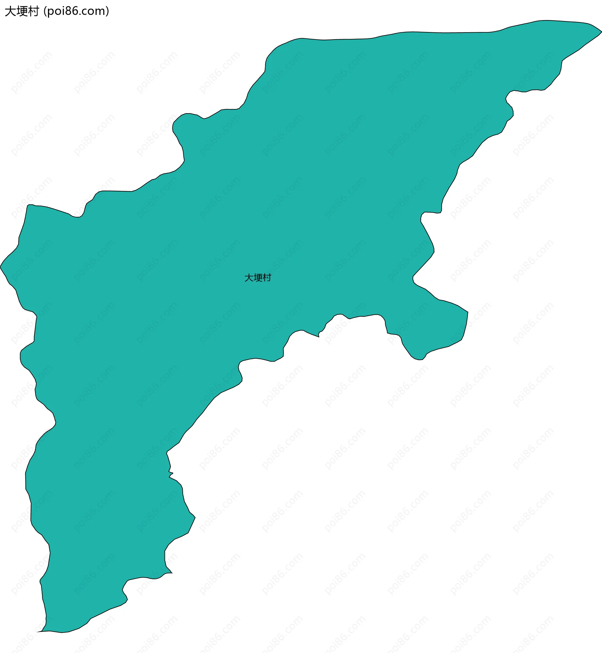 大埂村边界地图