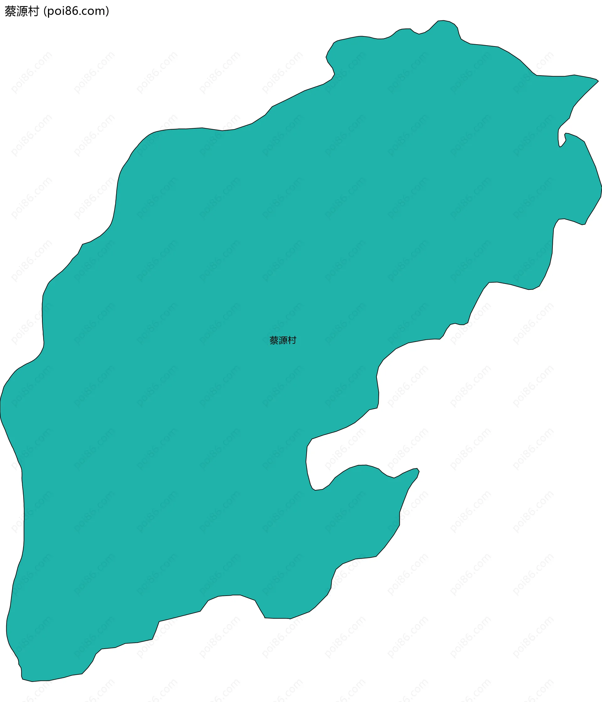 蔡源村边界地图