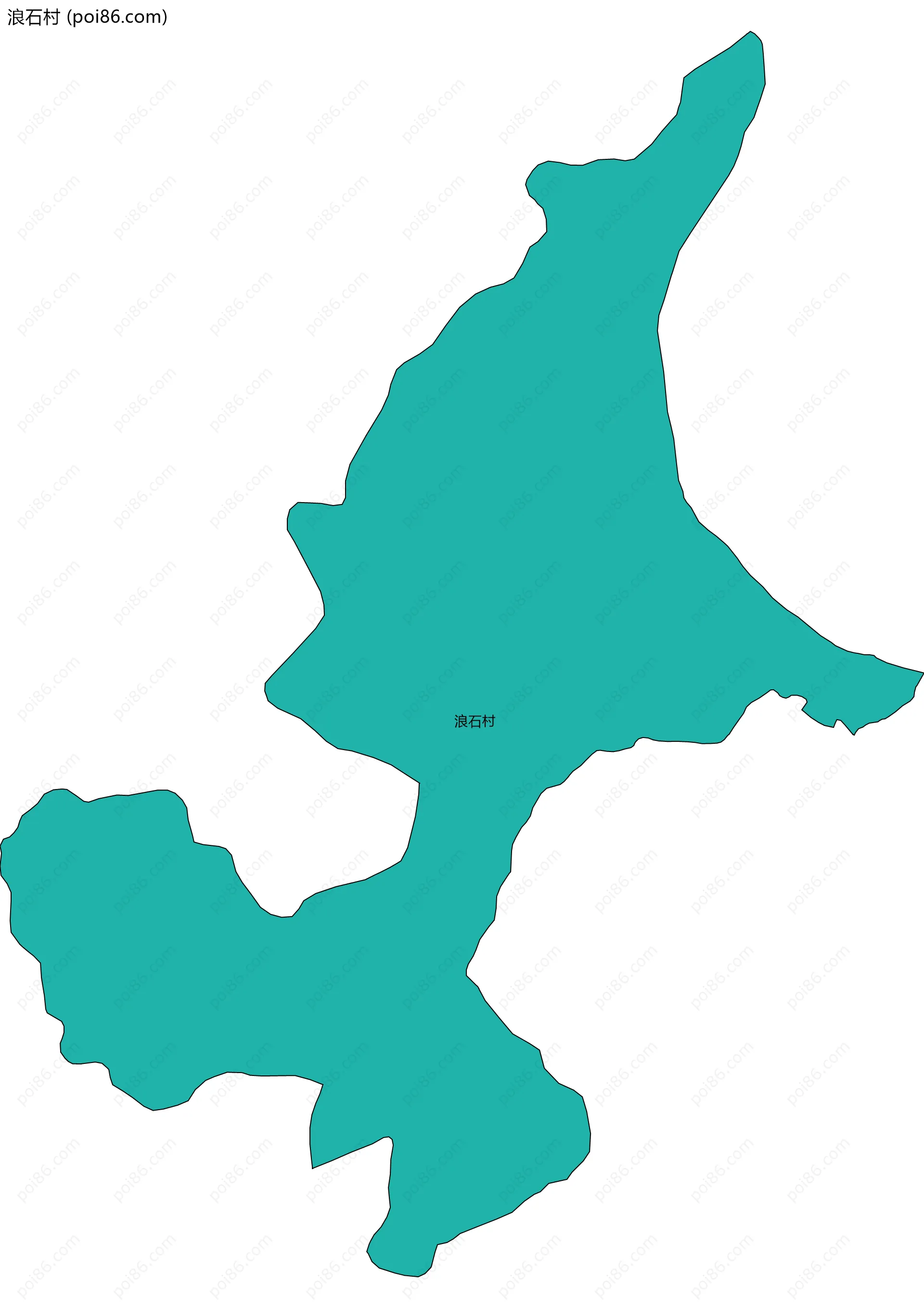 浪石村边界地图